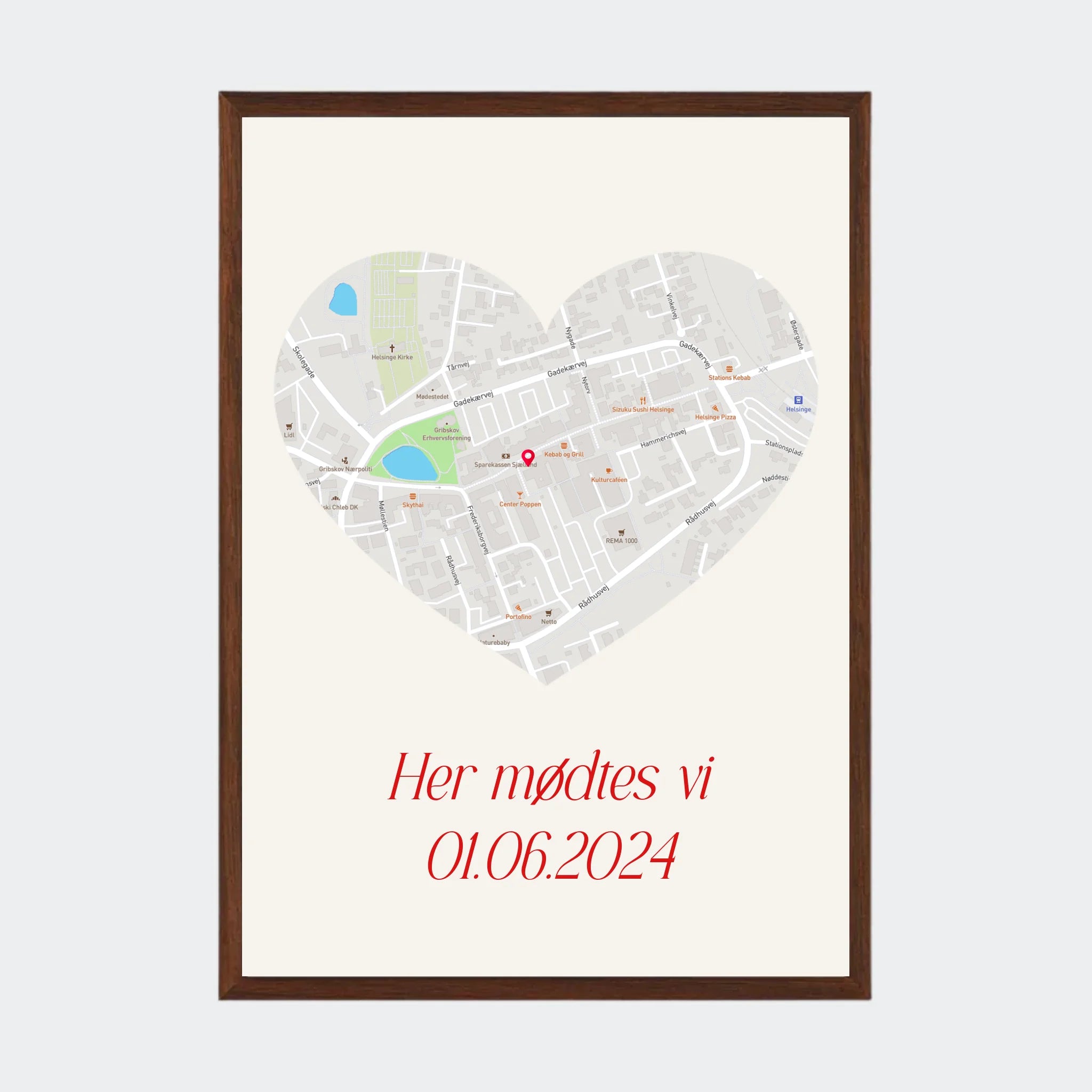 Mørk Eg Plakat Maps Plakater Mørk 10x15 - Teeinblue Plakater