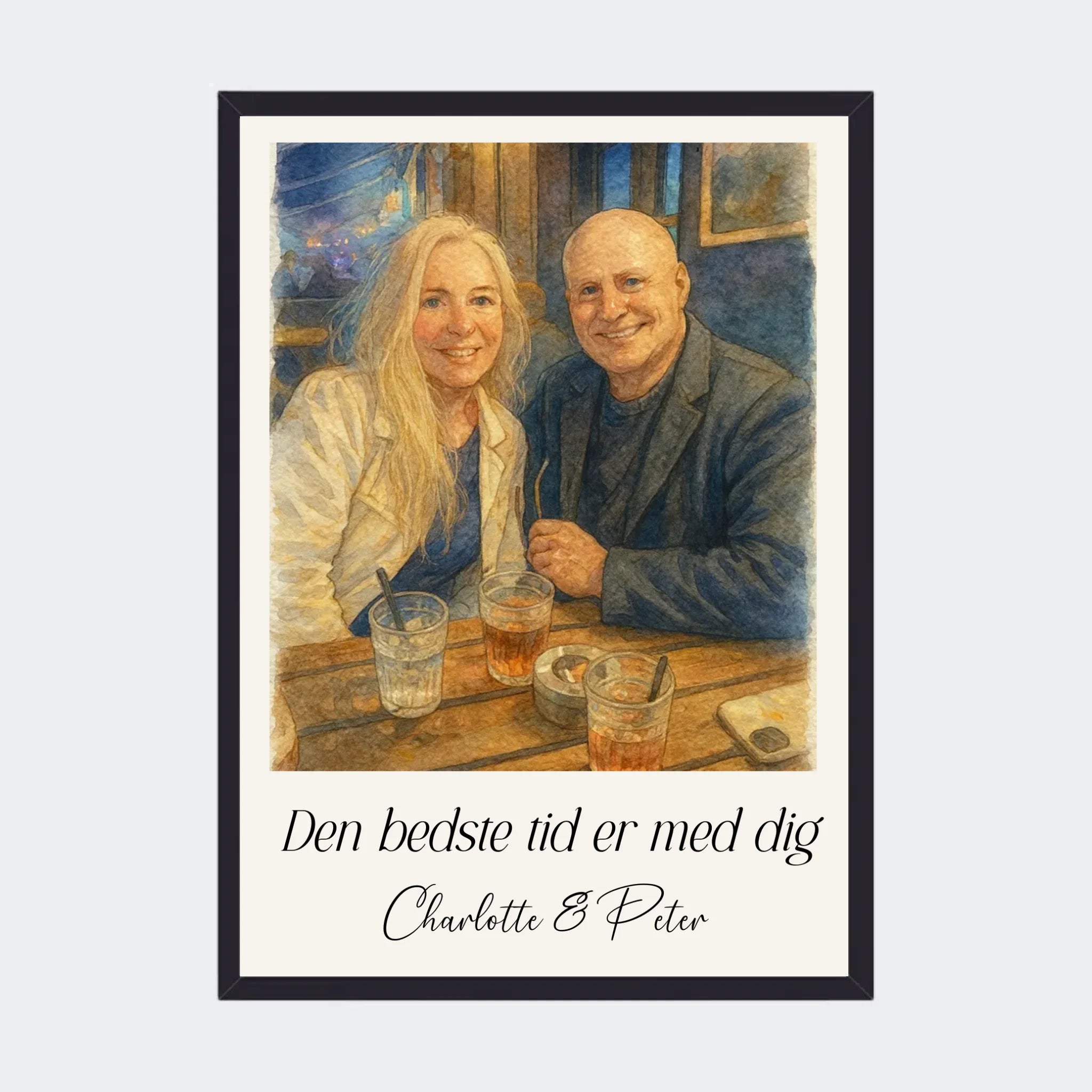 Sort Plakat Genereret Watercolor Painting Upload Eget Billede Plakater 10x15 - Teeinblue Plakater