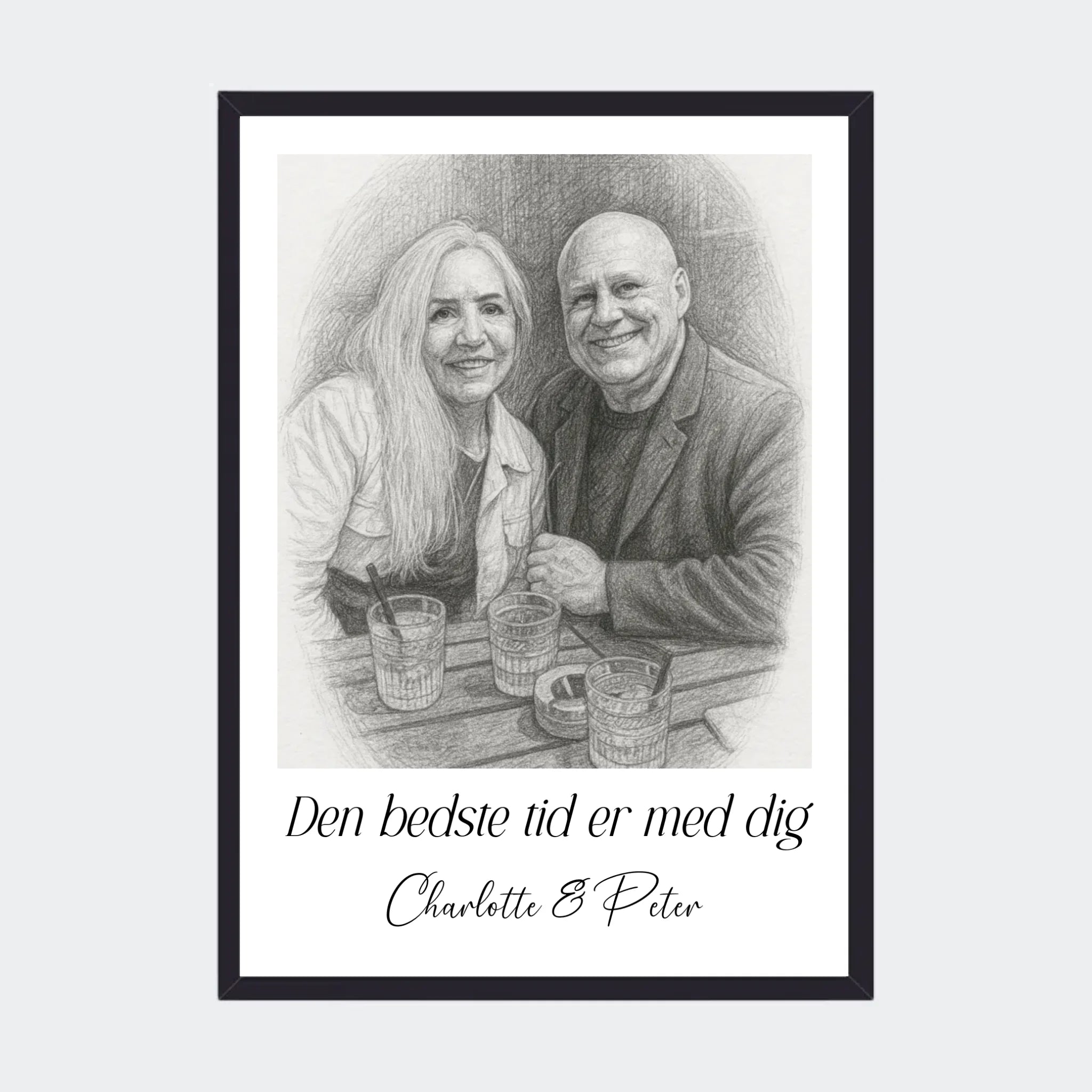 Sort Plakat Genereret Pencil Draw Upload Eget Billede Plakater 10x15 - Teeinblue Plakater