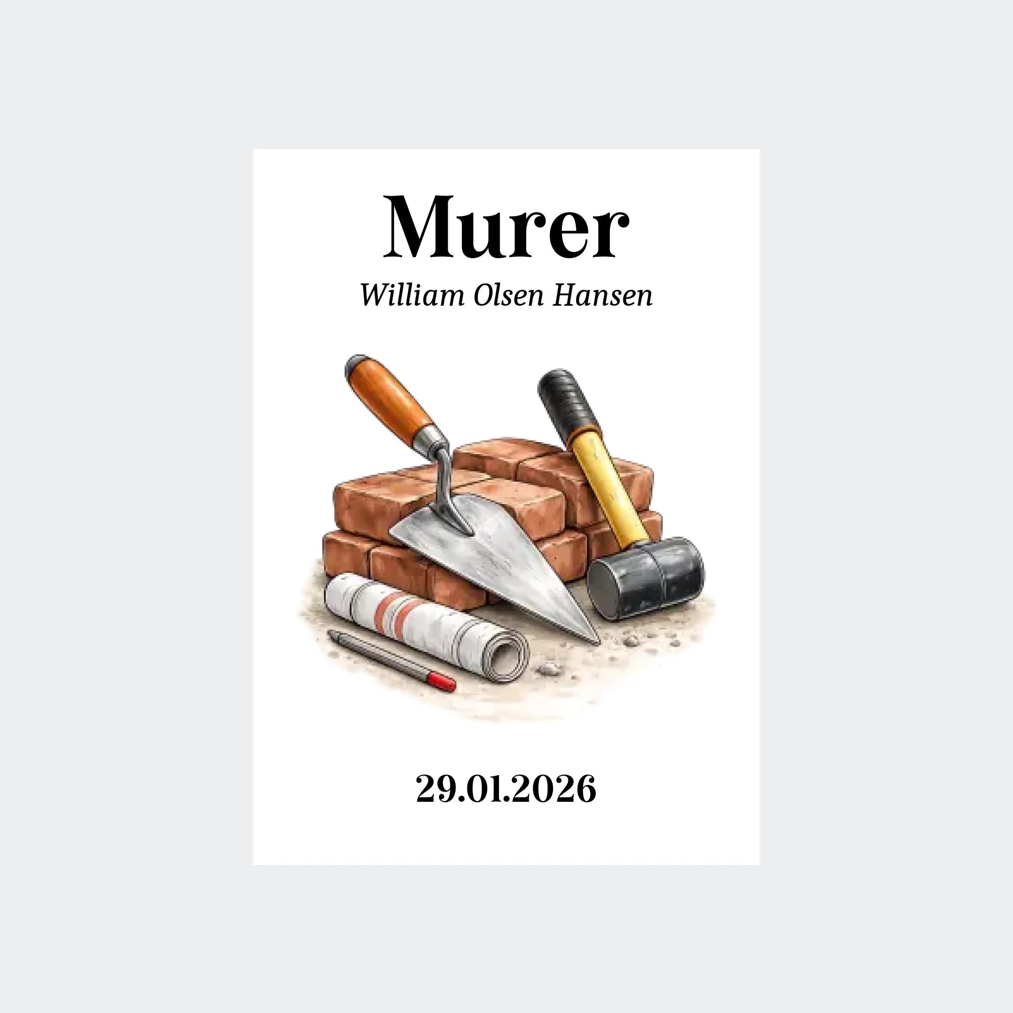 Uden Ramme Plakat Udlært Murer Plakater 10x15 - Teeinblue Plakater