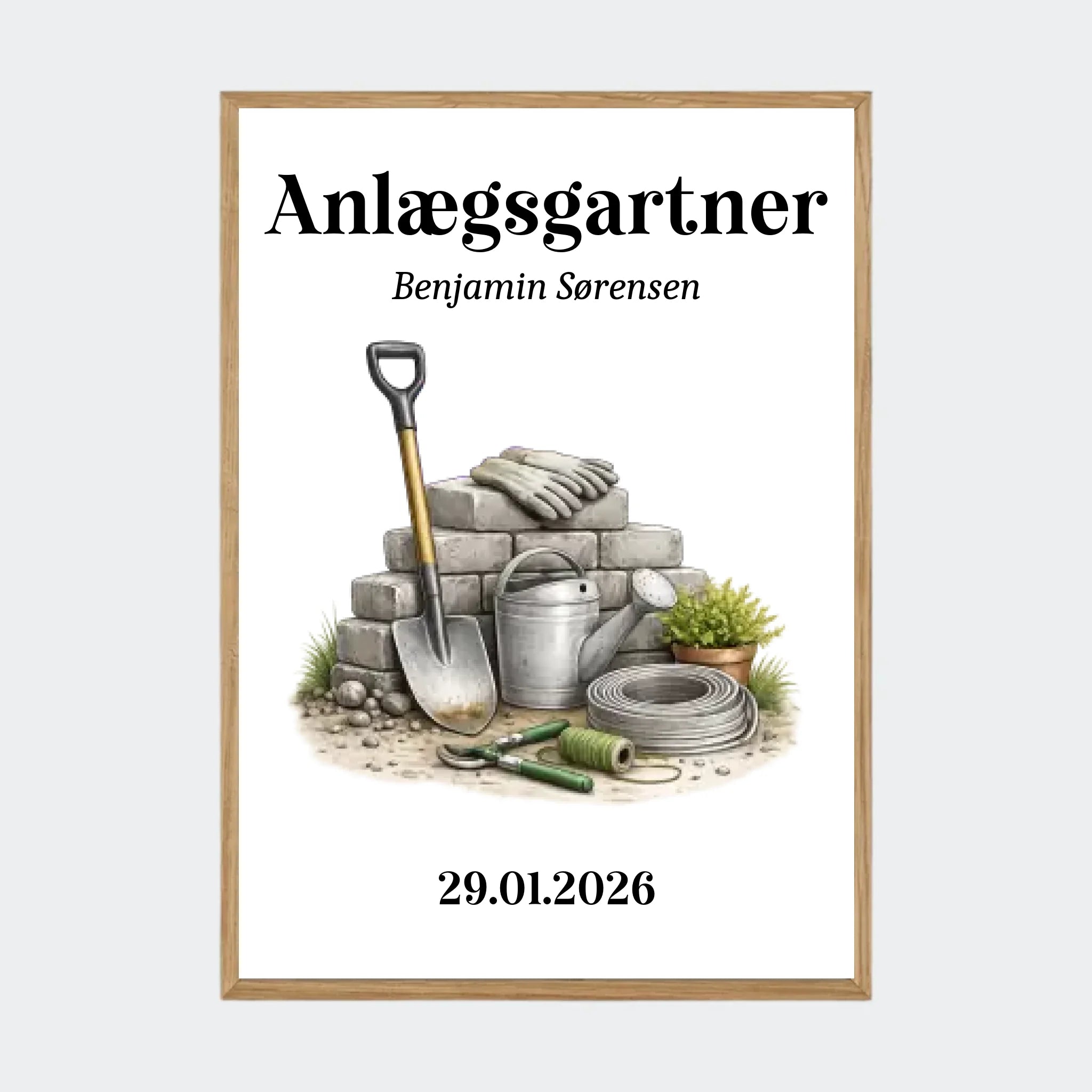 Massiv Eg Plakat Udlært Anlægsgartner Plakater Massiv - Teeinblue Plakater