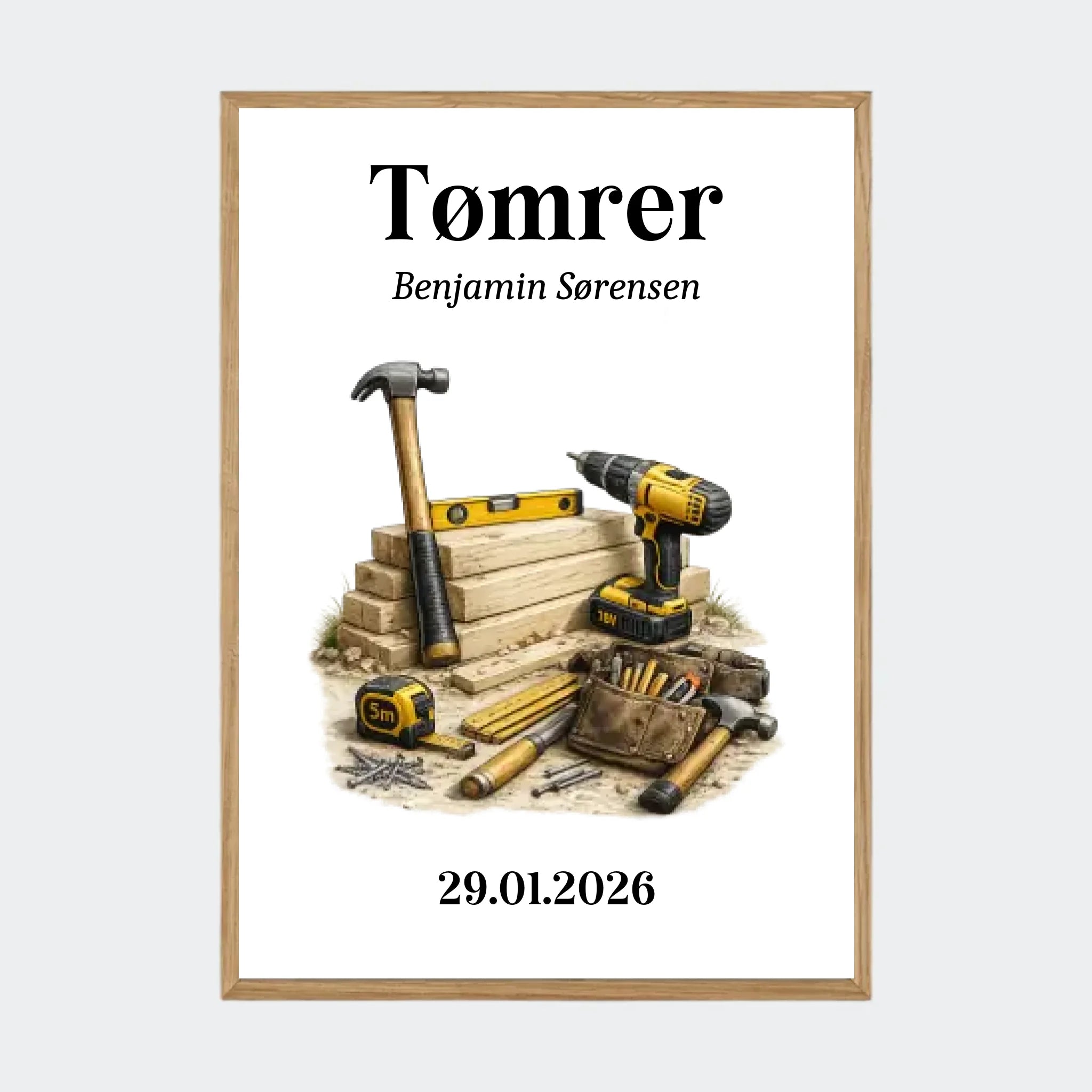 Massiv Eg Plakat Udlært Tømrer Plakater Massiv - Teeinblue Plakater
