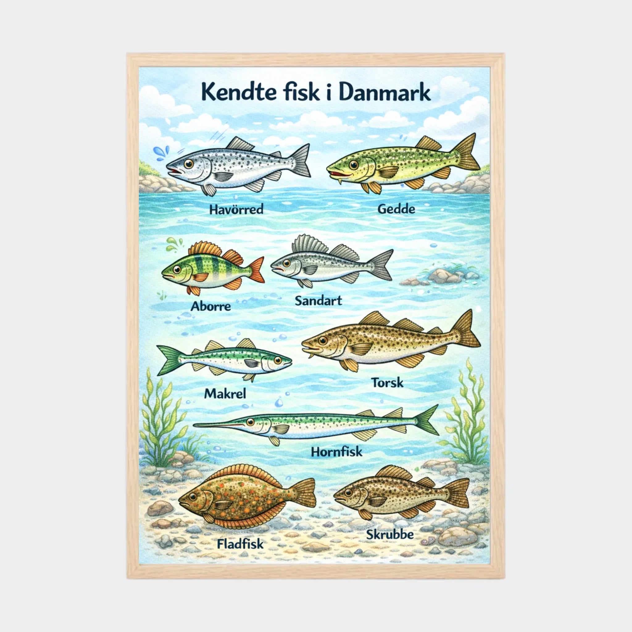 Natur Eg Plakat Alm Danske Fisk Plakater Natur 10x15 - Plakater