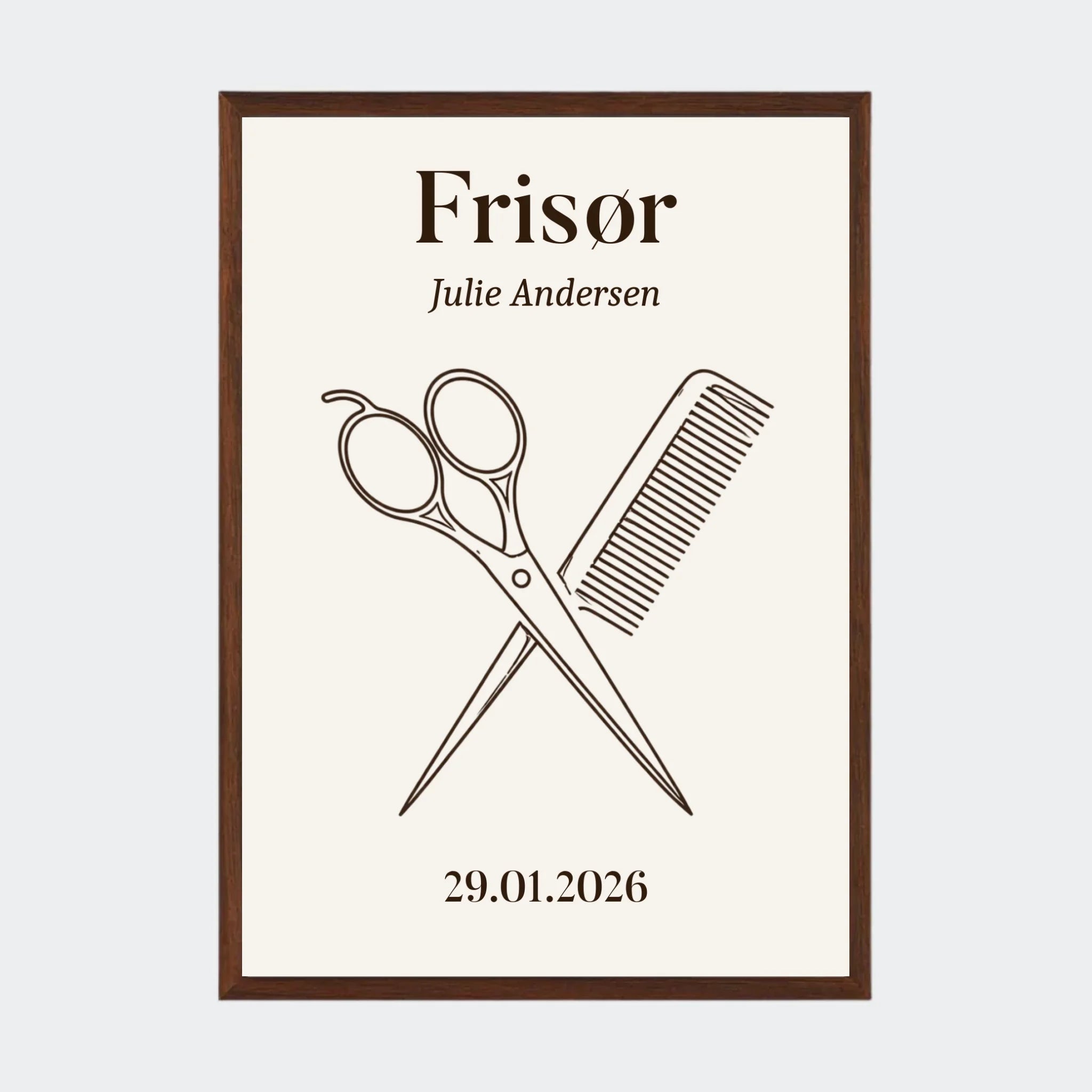 Mørk Eg Plakat Frisør Uddannelse Plakater Mørk 10x15 - Teeinblue Plakater