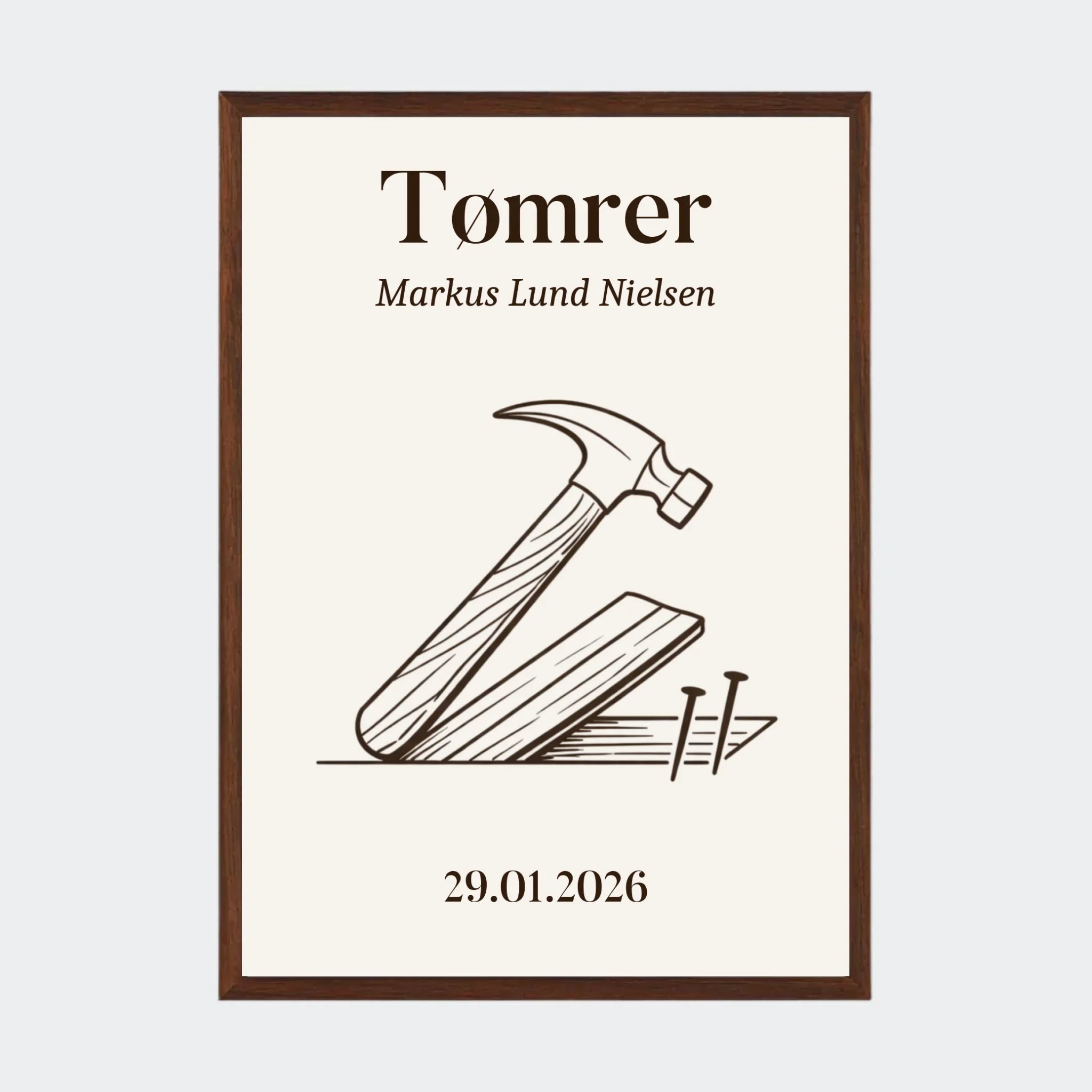 Mørk Eg Plakat Tømrer Uddannelse Plakater Mørk 10x15 - Min Egen Verden Plakater