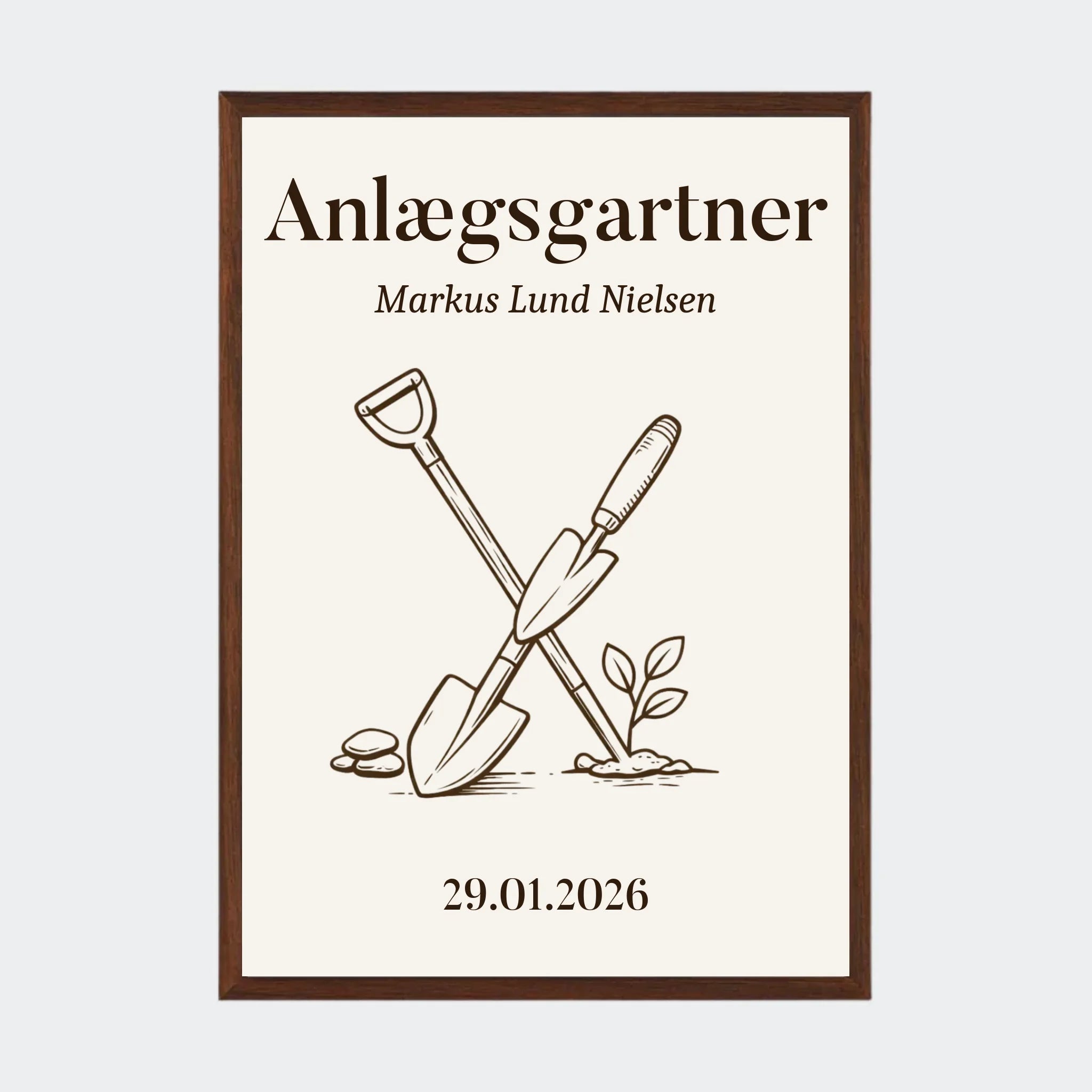 Mørk Eg Plakat Anlægsgartner Uddannelse Plakater Mørk 10x15 - Min Egen Verden Plakater