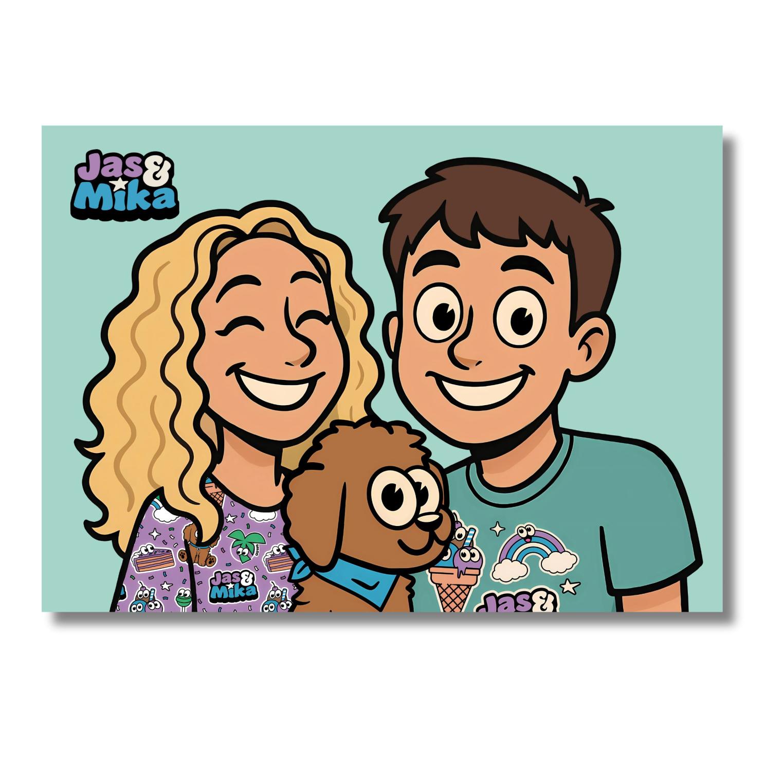 50X70CM Firstgrade Jas & Mika Cartoon Børne Plakat - 0 Plakater