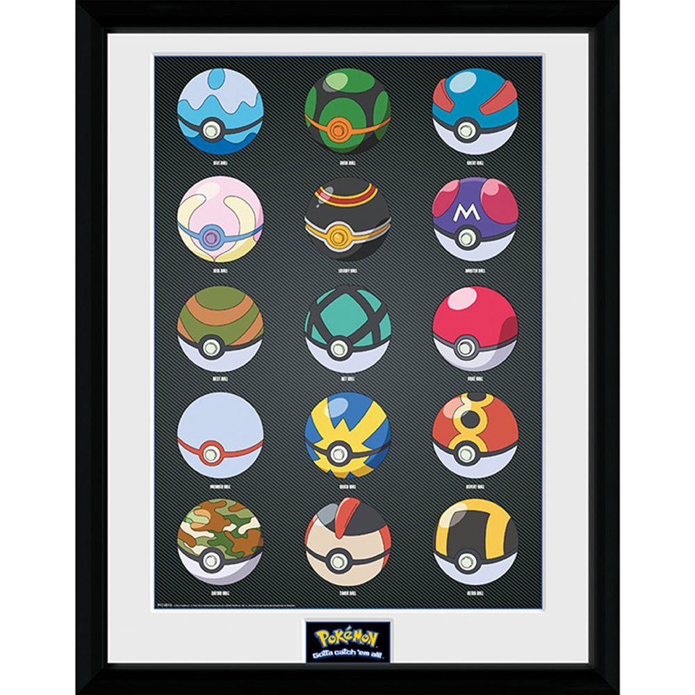 Pokemon Pokeballs Plakat 30x40 - Pokémon Plakater  - 5028486352166