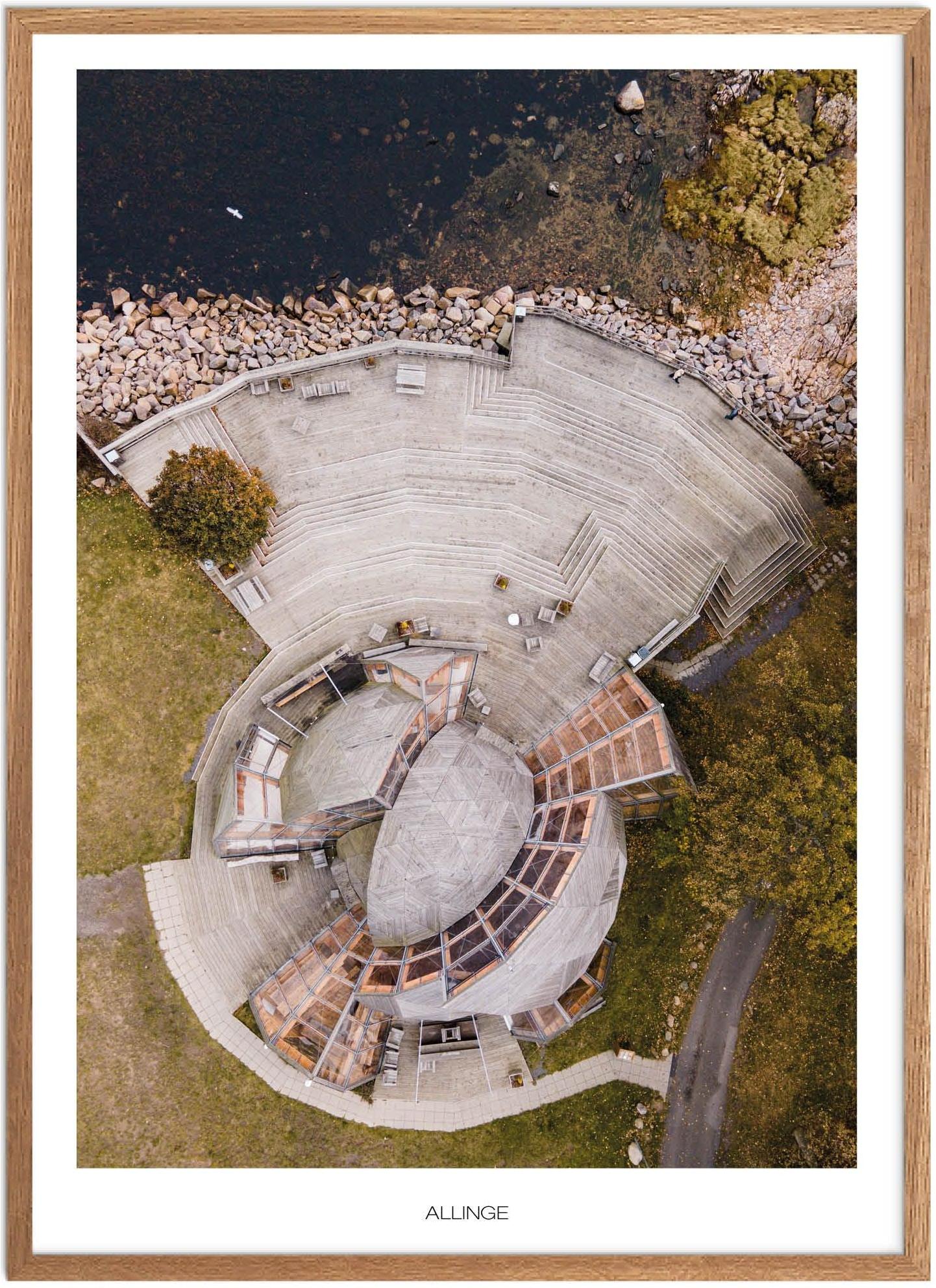 Plakat Allinge Naturplakat Plakater Bornholm Plakat Plakatsnedkeren Drone Plakater - Plakatsnedkeren Plakater