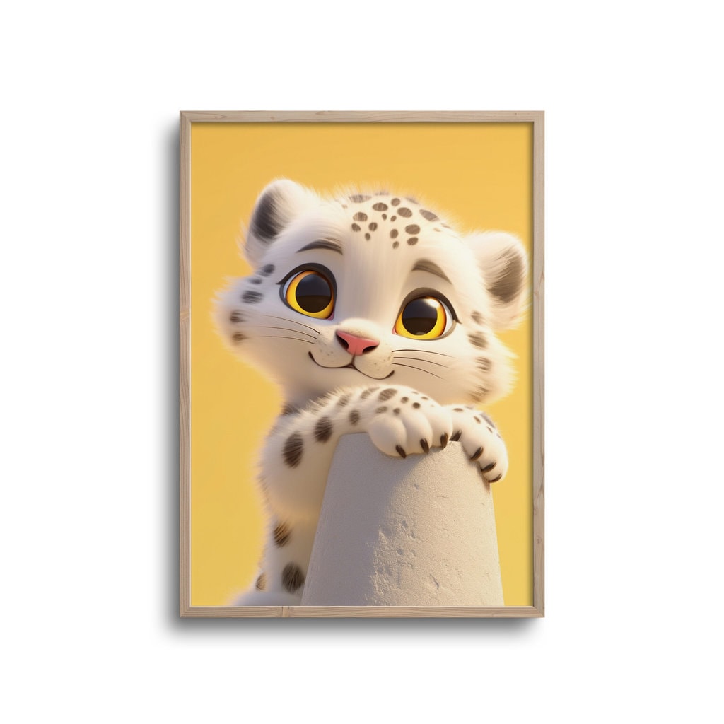 Cute Baby Løve Plakat - Plakater