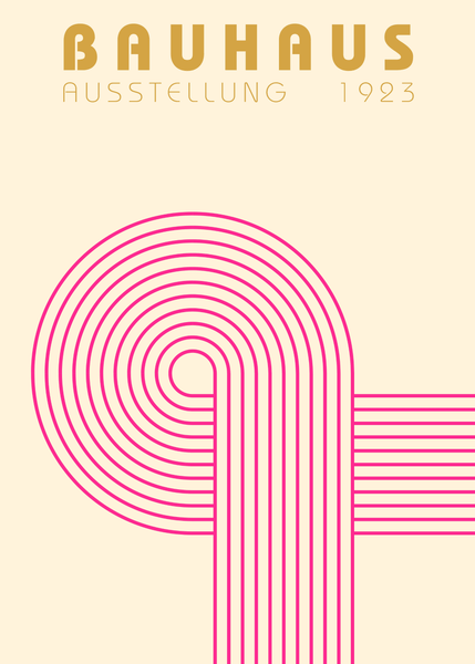 Bauhaus Plakat Geometrisk Retroform - Plakat Portalen Plakater