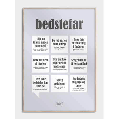 DialÆgt Plakat Bedstefar - Plakater