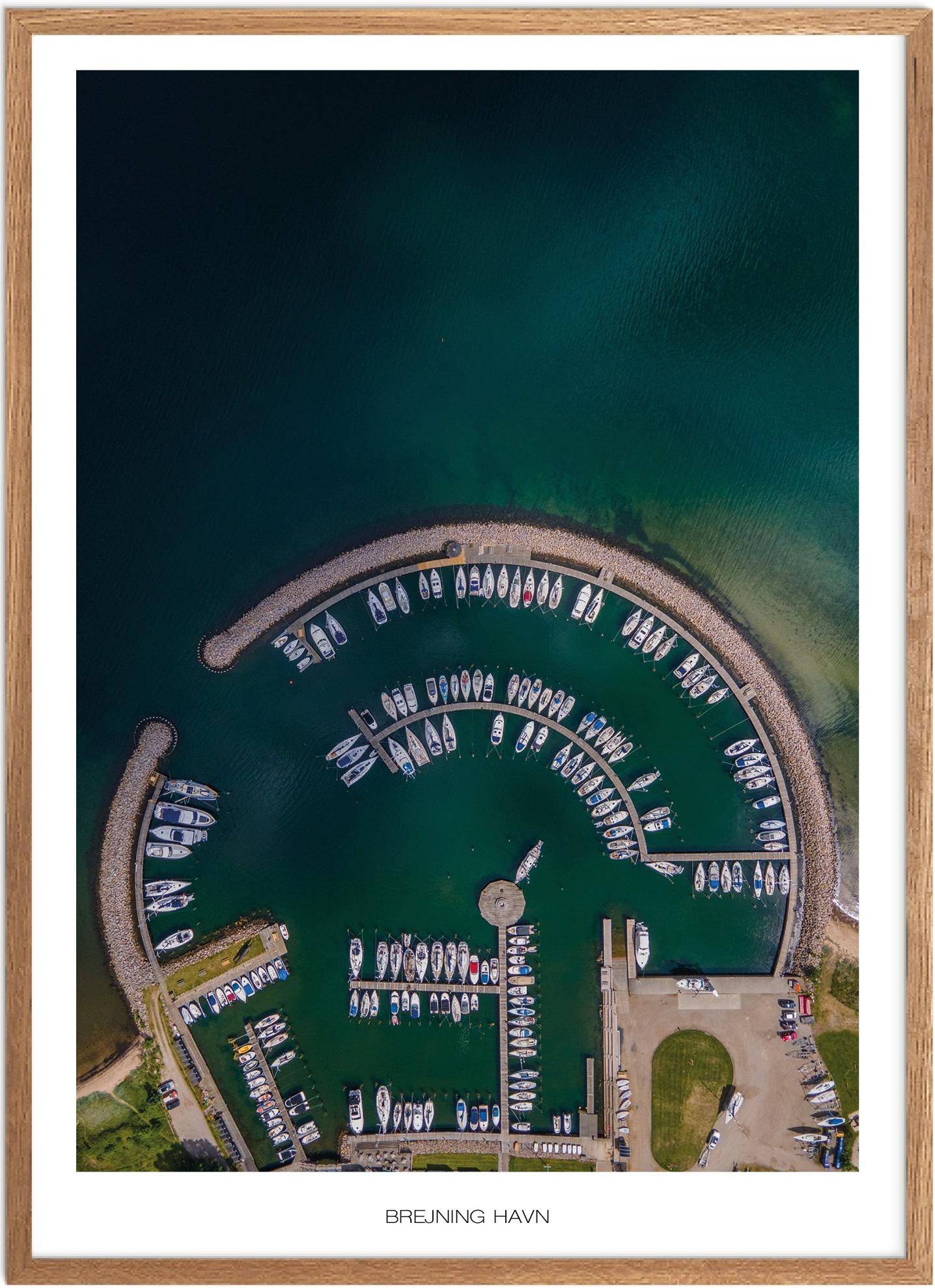 Plakat Brejning Havn Naturplakat Plakater Østjylland Plakat Plakatsnedkeren Drone Plakater - Plakatsnedkeren Plakater