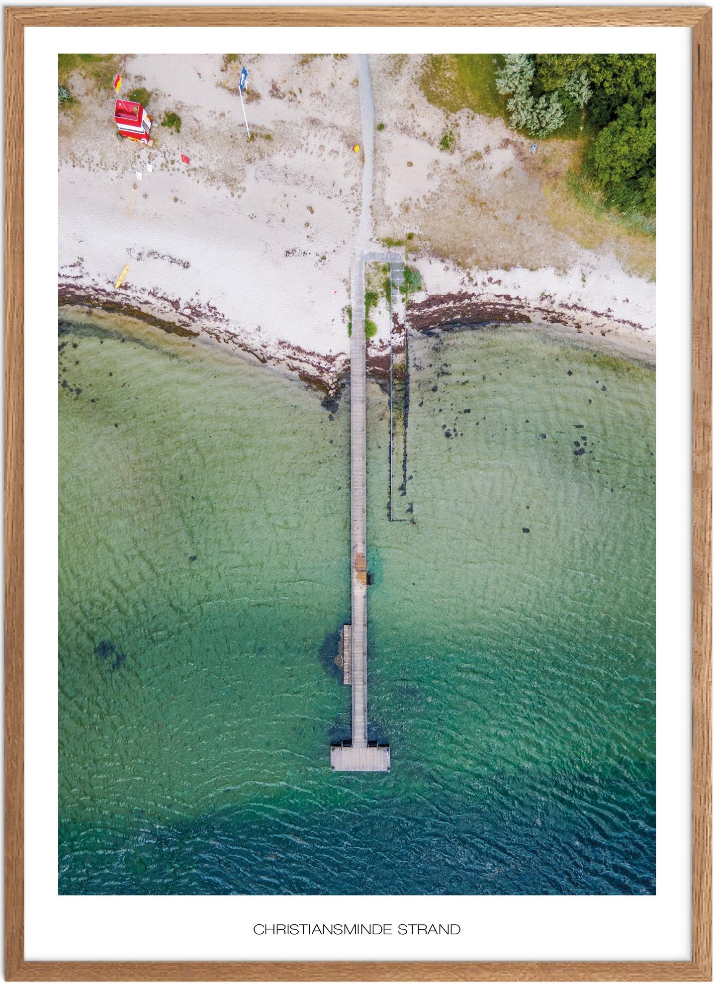 Plakat Christiansminde Strand Naturplakat Plakater Fyn Plakat Plakatsnedkeren Drone Plakater - Plakatsnedkeren Plakater