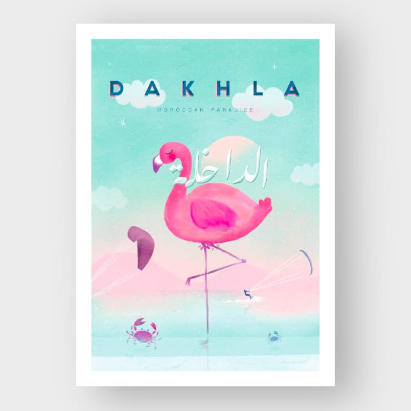 Marokkansk Plakat Dakhla Paradise 30x40 - Tibladin Plakater
