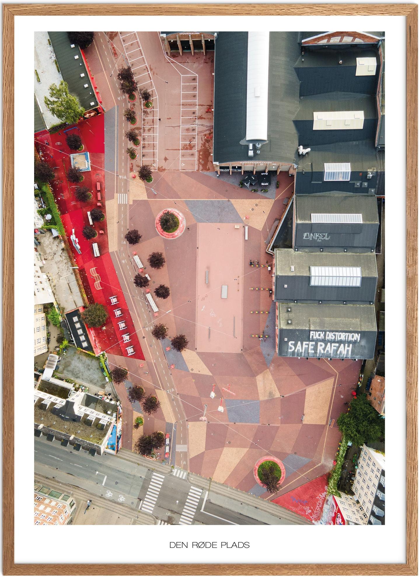 Plakat Den Røde Plads Naturplakat Plakater København Plakat Plakatsnedkeren Drone Plakater - Plakatsnedkeren Plakater