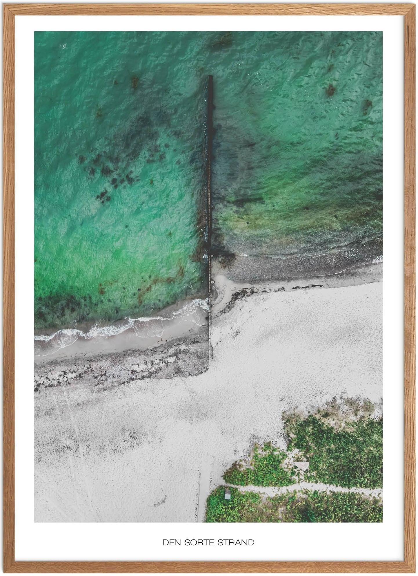 Plakat: Den Sorte Strand Naturplakat Plakater Sydjylland Plakat Plakatsnedkeren Drone Plakater - Plakatsnedkeren Plakater