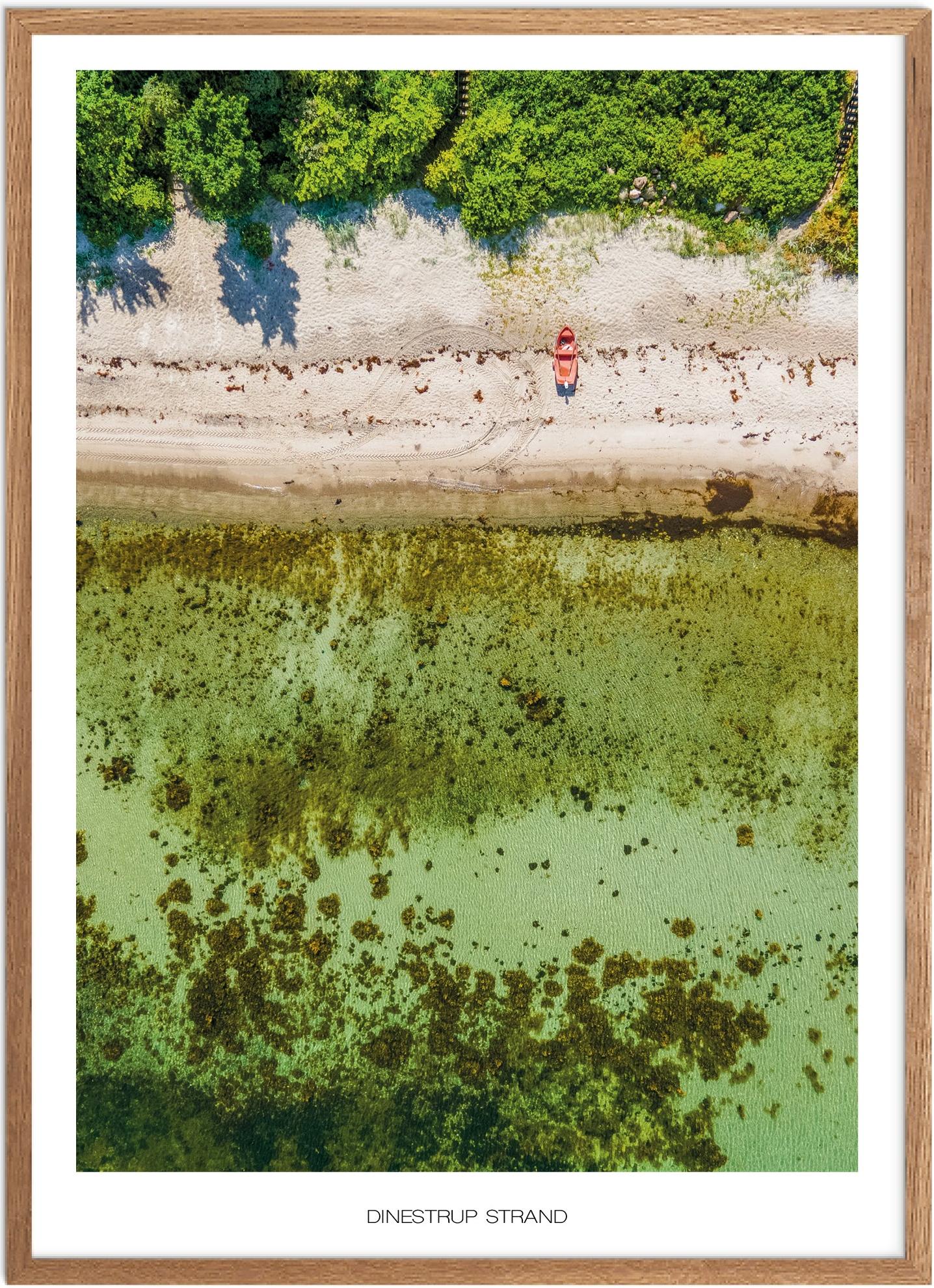 Plakat Dinestrup Strand Naturplakat Plakater Fyn Plakat Plakatsnedkeren Drone Plakater - Plakatsnedkeren Plakater