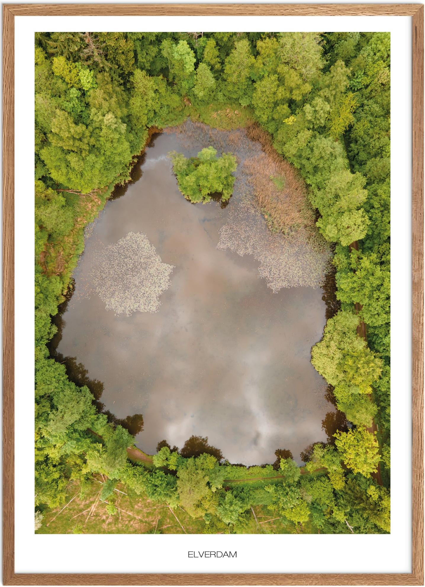 Plakat Elverdam Naturplakat Plakater Østjylland Plakat Plakatsnedkeren Drone Plakater - Plakatsnedkeren Plakater