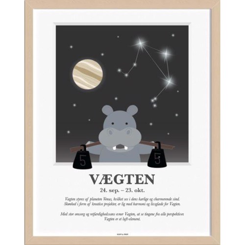Kids Friis Stjernetegns Plakat Vægten - Kids By Friis Plakater