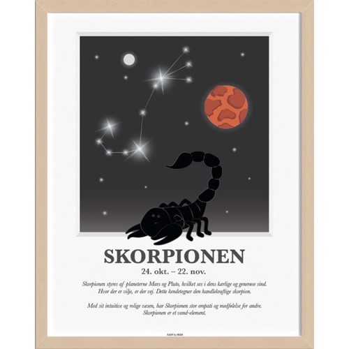 Kids Friis Stjernetegns Plakat Skorpionen - Kids By Friis Plakater