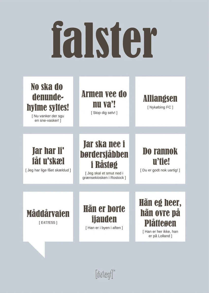 Rosa Falster Dialægt - Dialægt Plakater
