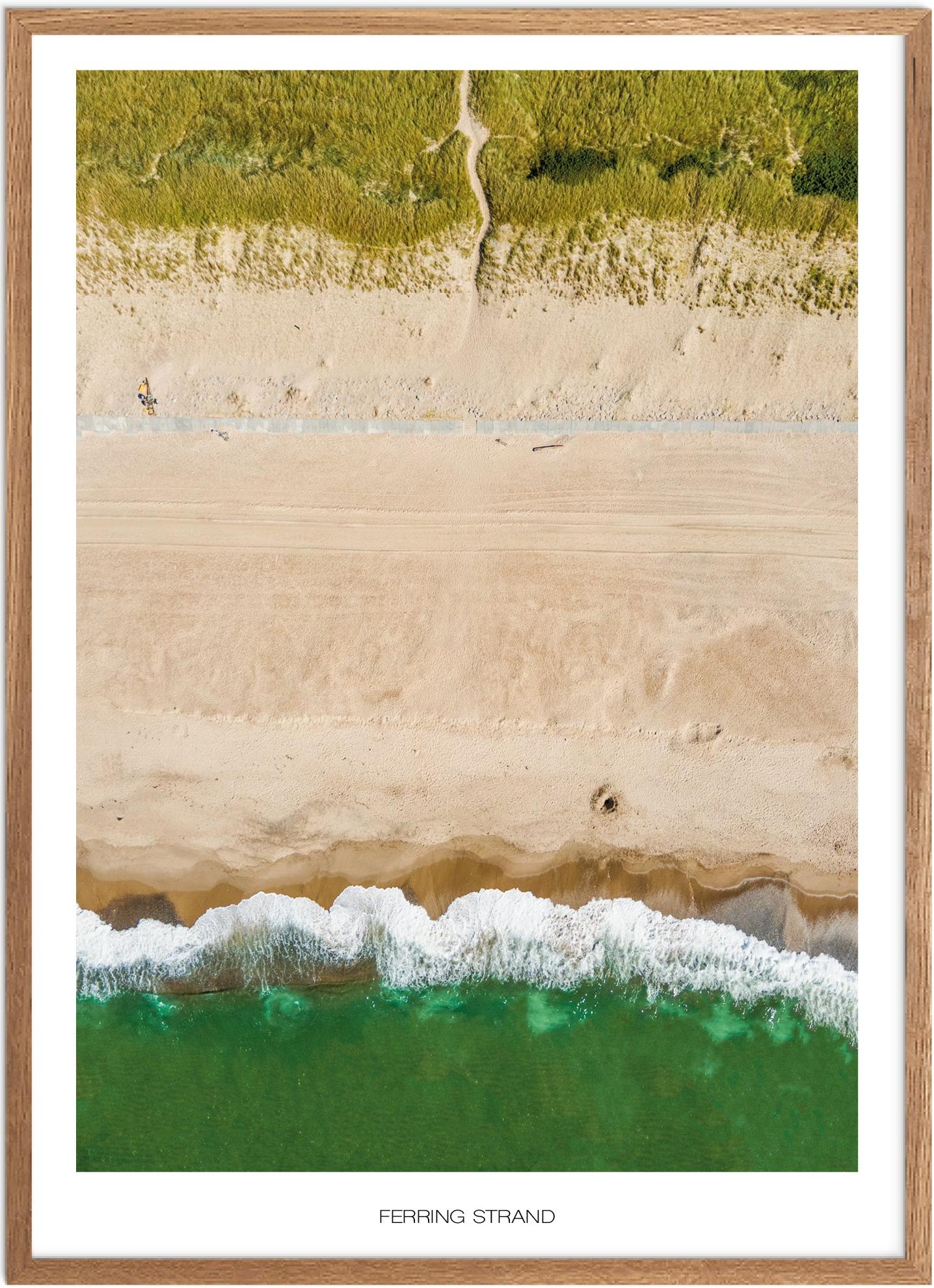 Plakat Ferring Strand Naturplakat Plakater Vestjylland Plakat Plakatsnedkeren Drone Plakater - Plakatsnedkeren Plakater