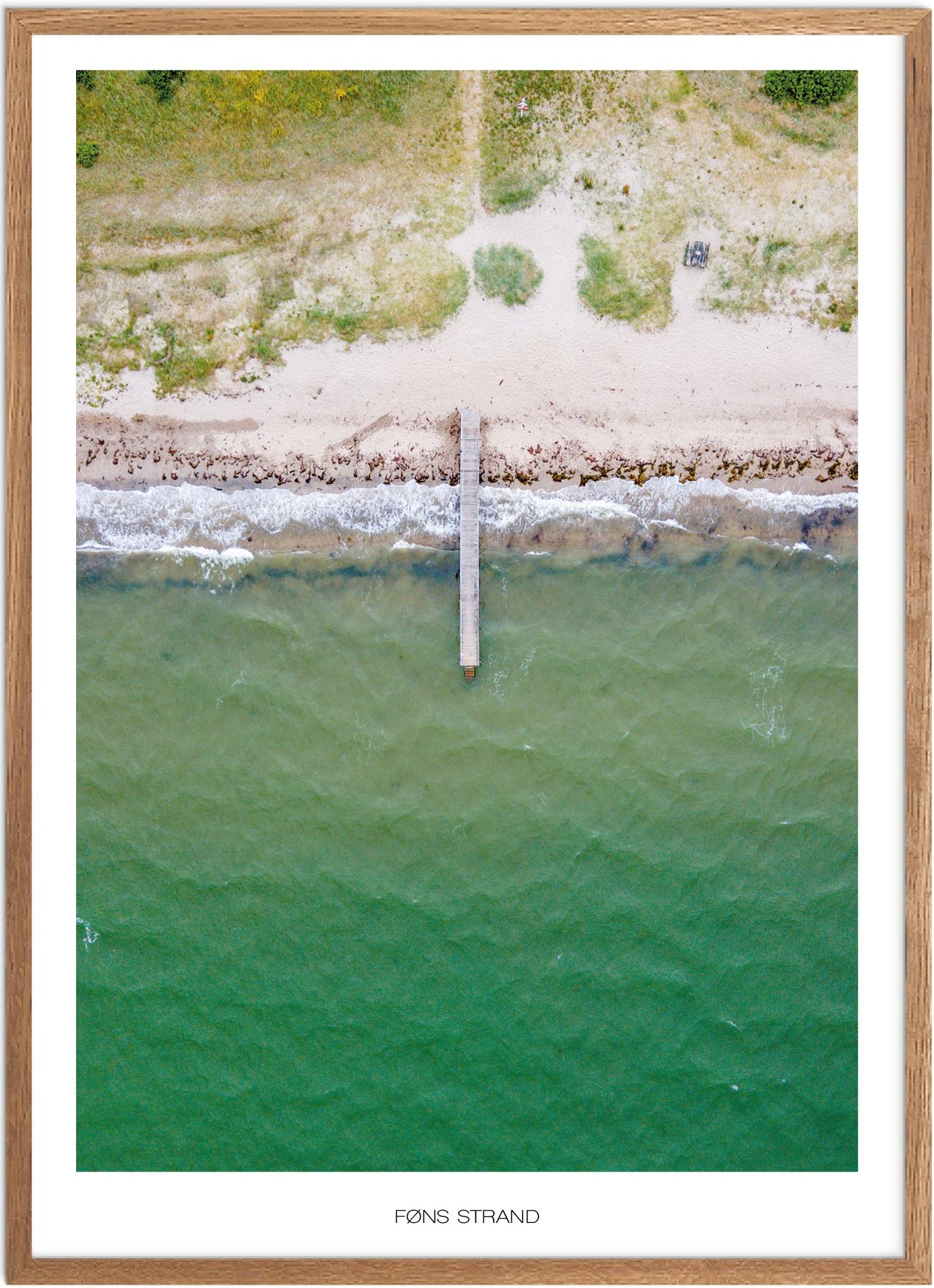 Plakat Føns Strand Naturplakat Plakater Fyn Plakat Plakatsnedkeren Drone Plakater - Plakatsnedkeren Plakater