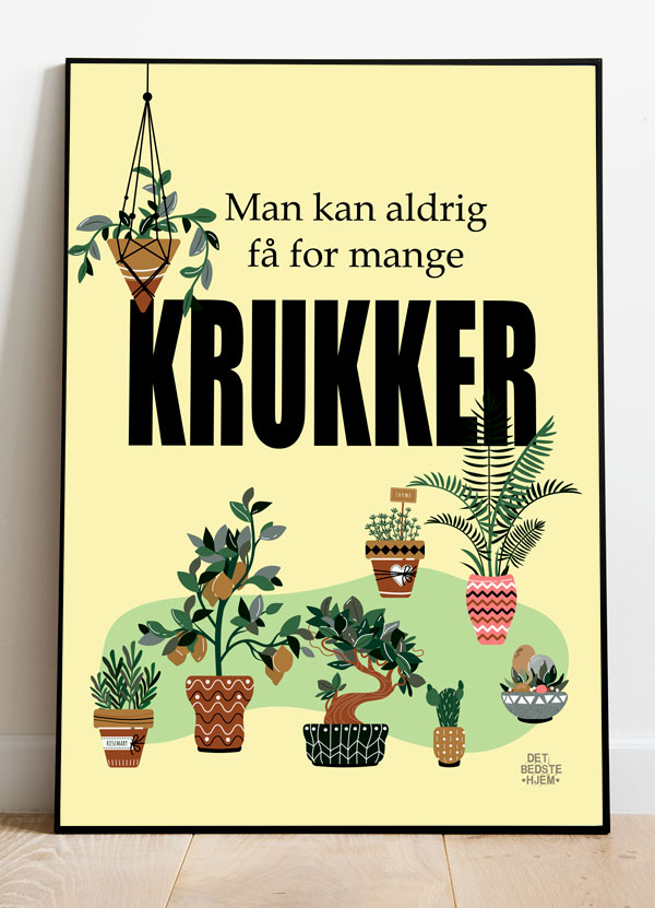 Man Kan Aldrig For Mange Krukker Plakat 199 - Det Bedste Hjem Plakater