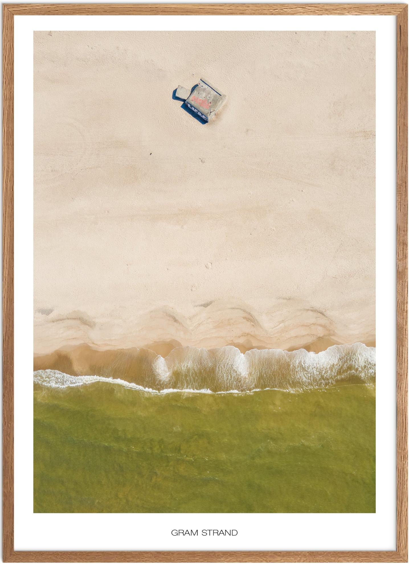 Plakat Græm Strand Naturplakat Plakater Vestjylland Plakat Plakatsnedkeren Drone Plakater - Plakatsnedkeren Plakater