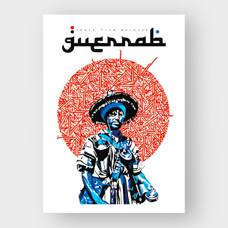 Marokkansk Plakat Guerrab 30x40 - Tibladin Plakater