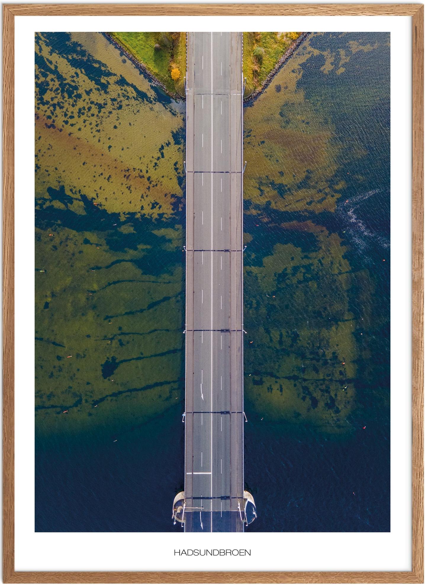 Plakat Hadsundbroen Naturplakat Plakater Nordjylland Plakat Plakatsnedkeren Drone Plakater - Plakatsnedkeren Plakater