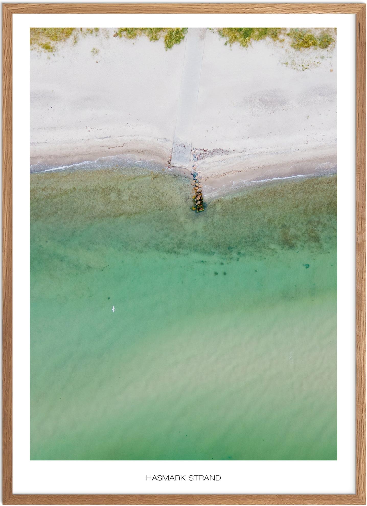 Plakat Hasmark Strand Naturplakat Plakater Fyn Plakat Plakatsnedkeren Drone Plakater - Plakatsnedkeren Plakater