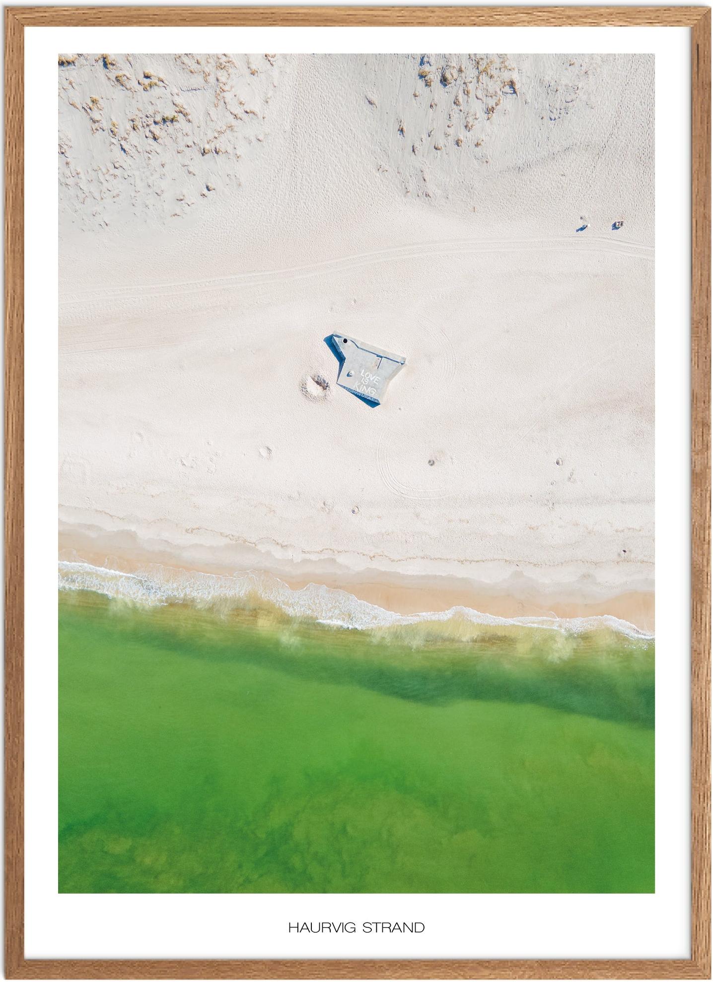 Plakat Haurvig Strand Naturplakat Plakater Vestjylland Plakat Plakatsnedkeren Drone Plakater - Plakatsnedkeren Plakater