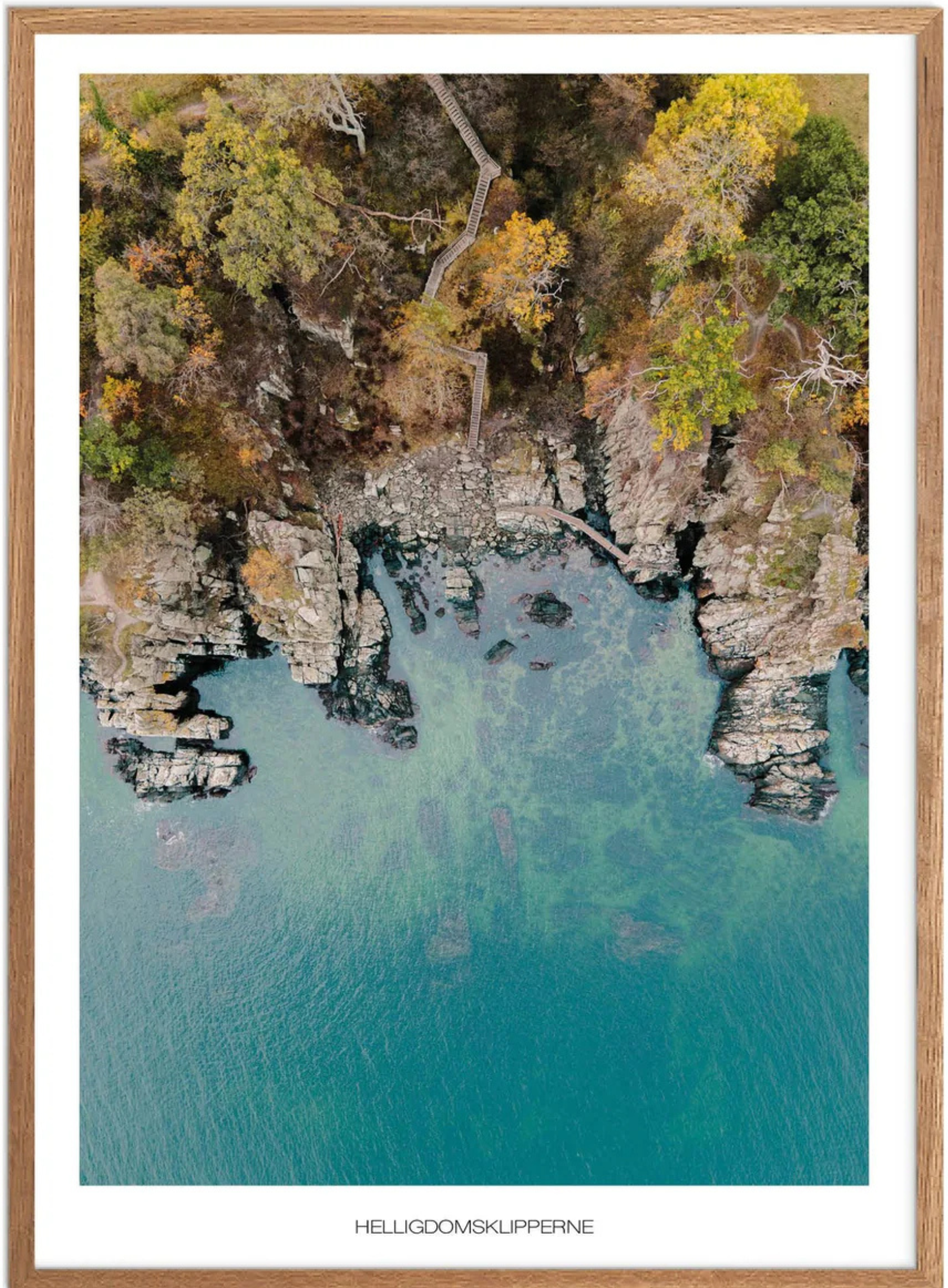 Plakat Helligdomsklipperne Naturplakat Plakater Bornholm Plakat Plakatsnedkeren Drone Plakater - Plakatsnedkeren Plakater