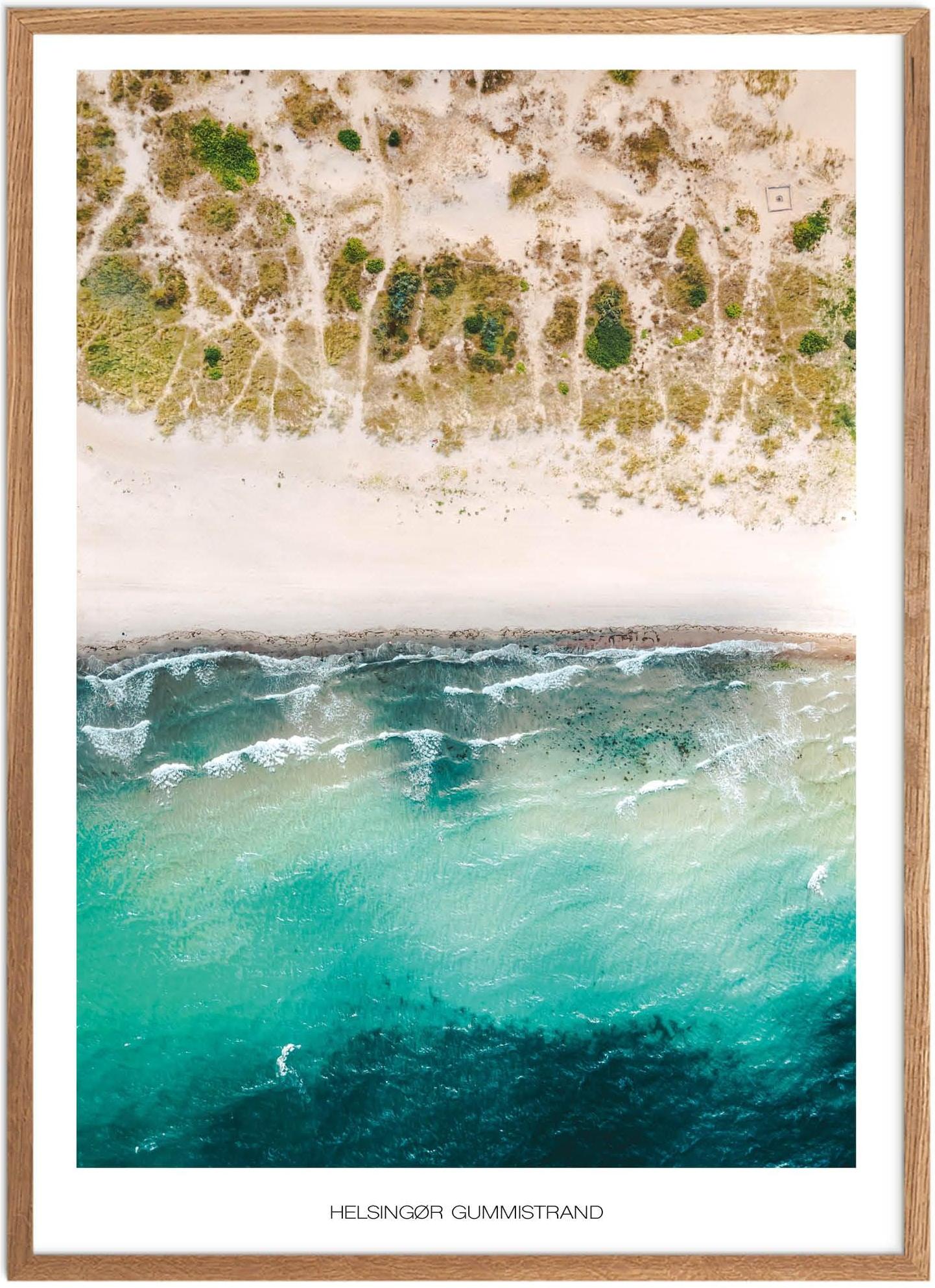 Plakat Helsingør Gummistrand Naturplakat Plakater Nordsjælland Plakat Plakatsnedkeren Drone Plakater - Plakatsnedkeren Plakater