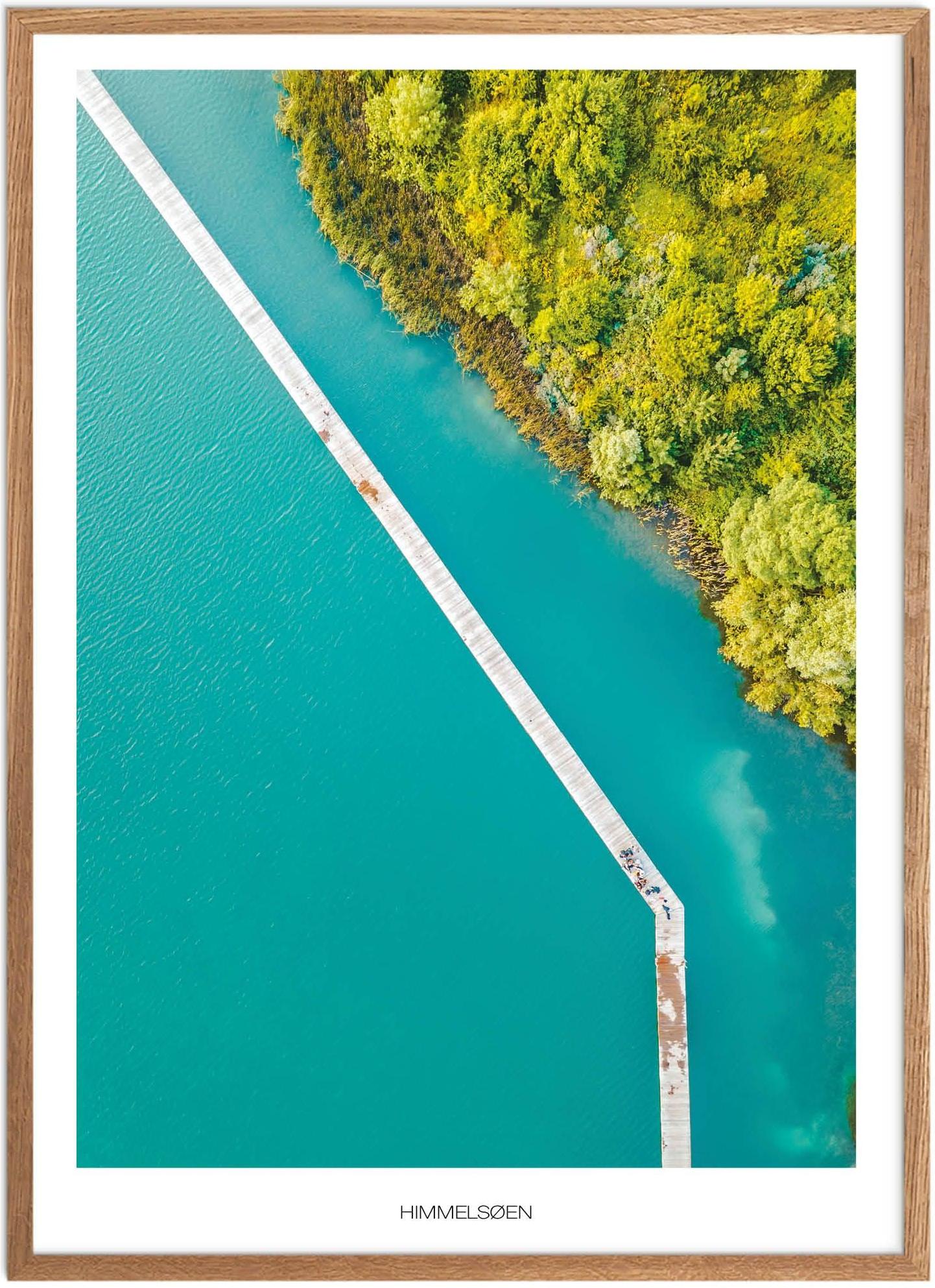 Plakat Himmelsøen Bro Naturplakat Plakater Østjylland Plakat Plakatsnedkeren Drone Plakater - Plakatsnedkeren Plakater