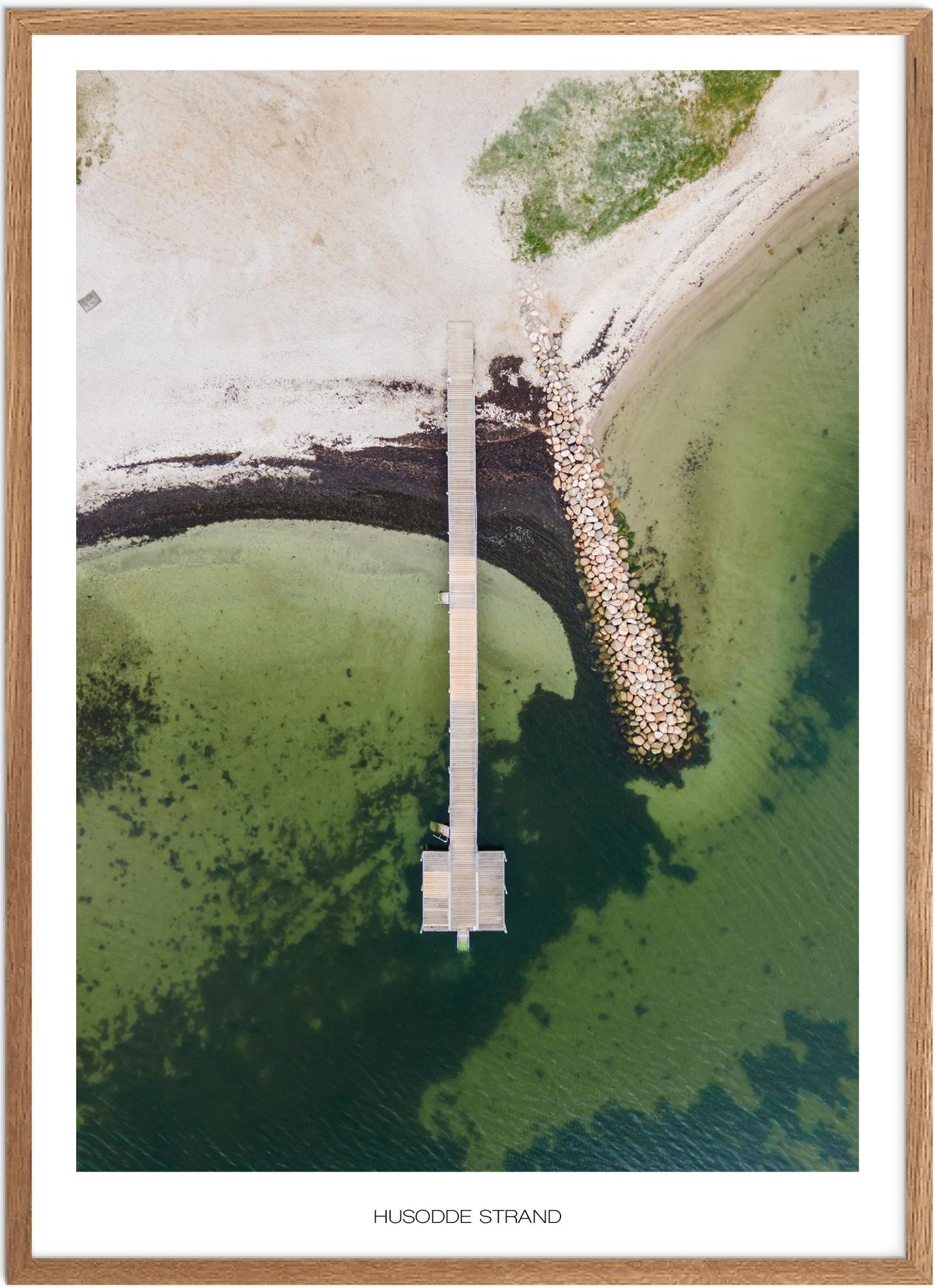 Plakat Husodde Strand Naturplakat Plakater Østjylland Plakat Plakatsnedkeren Drone Plakater - Plakatsnedkeren Plakater