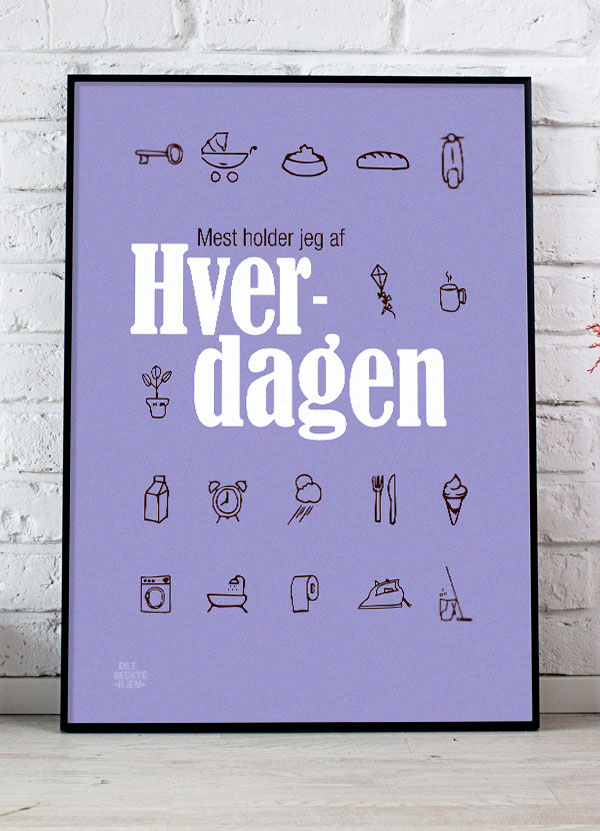 Hverdagen Plakat Lilla 199 - Det Bedste Hjem Plakater