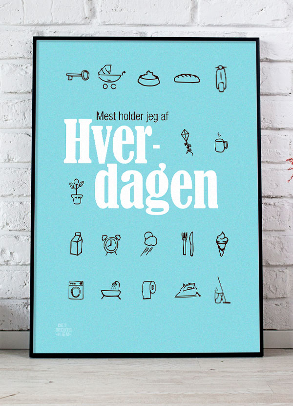 Hverdagen Plakat Blå 199 - Det Bedste Hjem Plakater