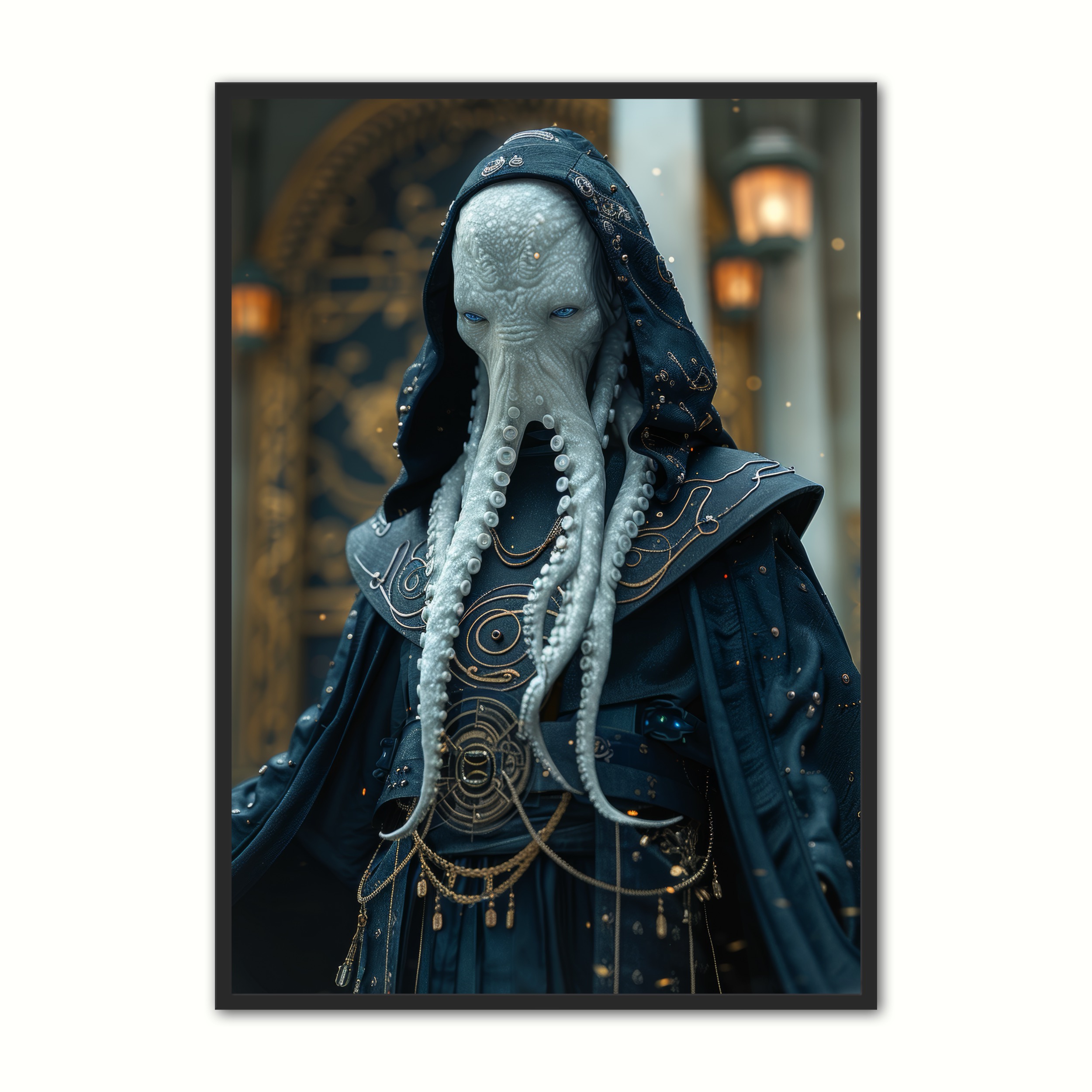Plakat Med Hybrid Albino Monk Octopus Fantasi Plakat - Ny Plakat Plakater