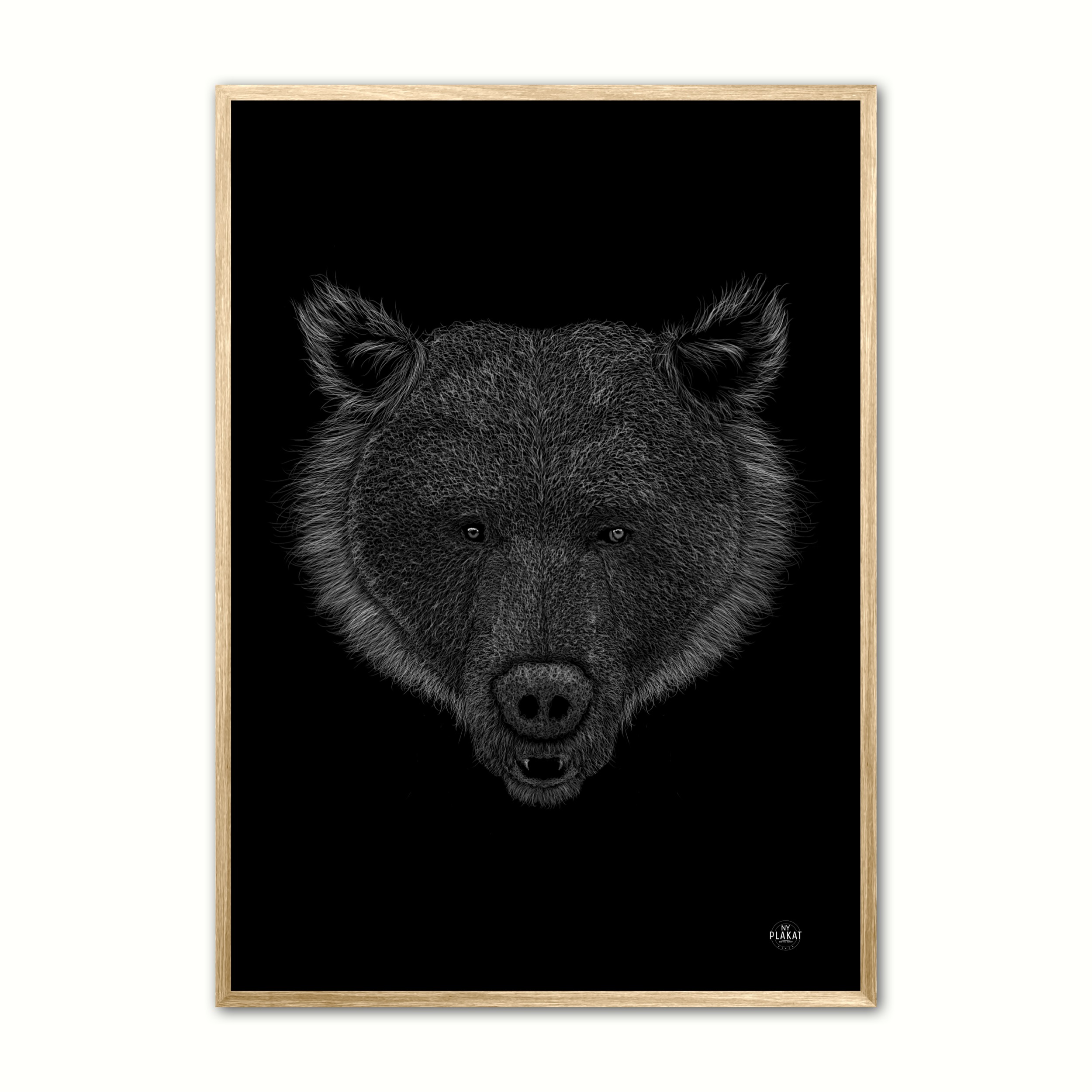 Bjrn Scribble Plakat - Ny Plakat Plakater