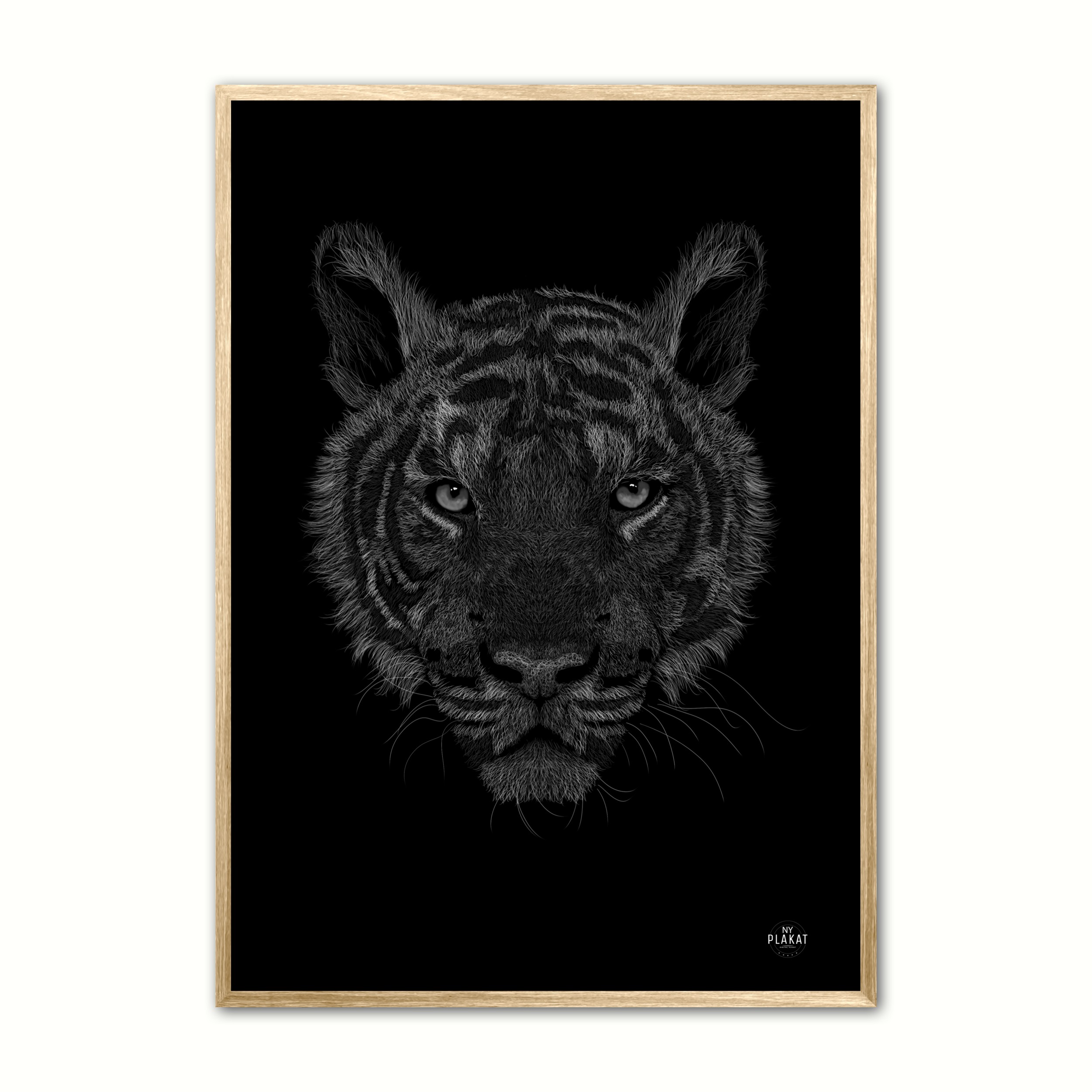Bengalsk Tiger Scribble Plakat - Ny Plakat Plakater