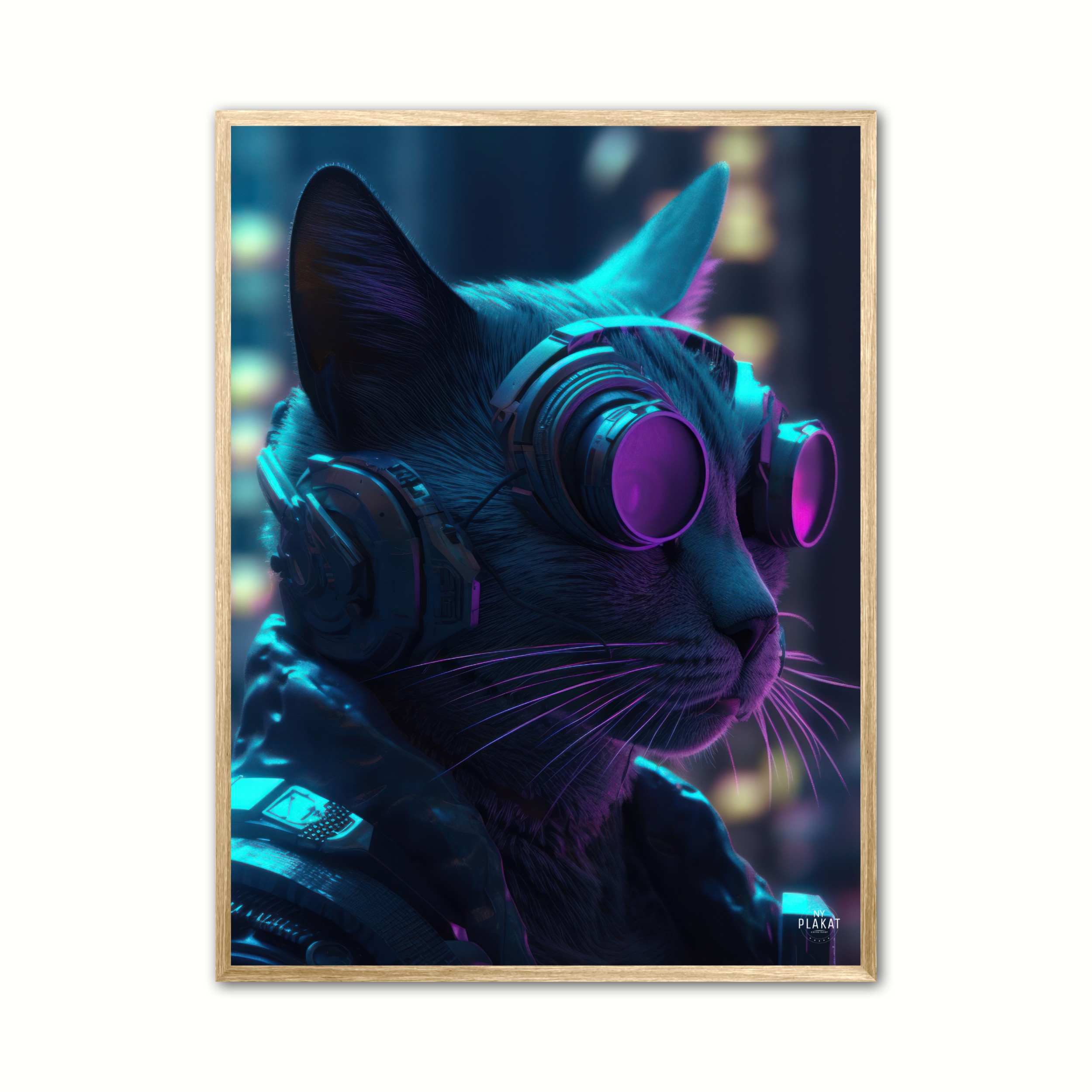 Kat Cyberpunk Plakat - Ny Plakat Plakater
