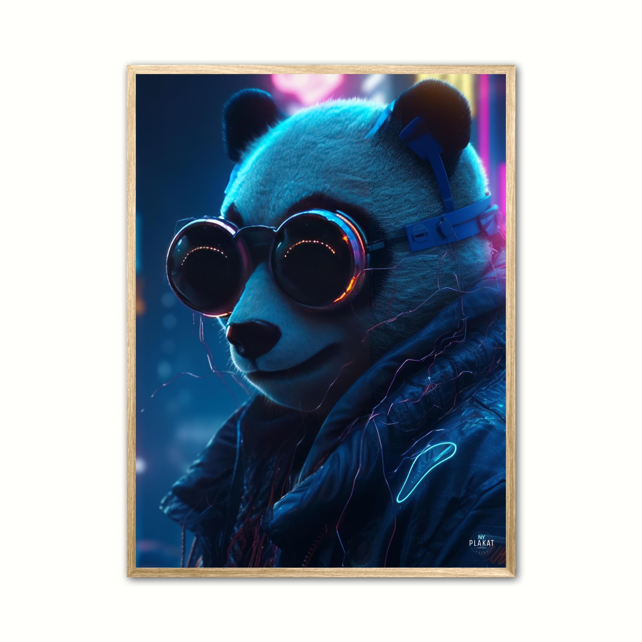 Panda Cyberpunk Plakat - Ny Plakat Plakater