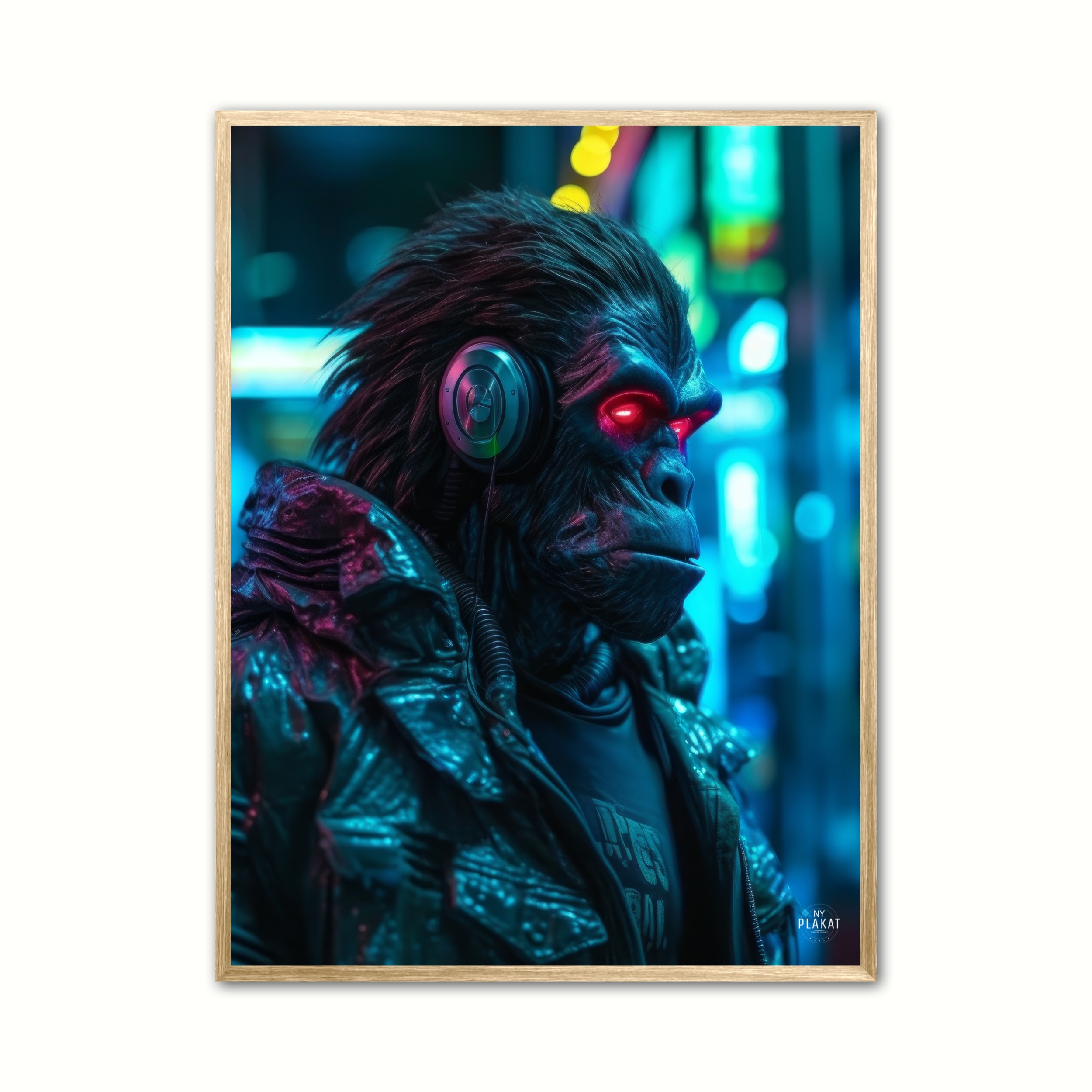 Gorilla Cyberpunk Plakat - Ny Plakat Plakater
