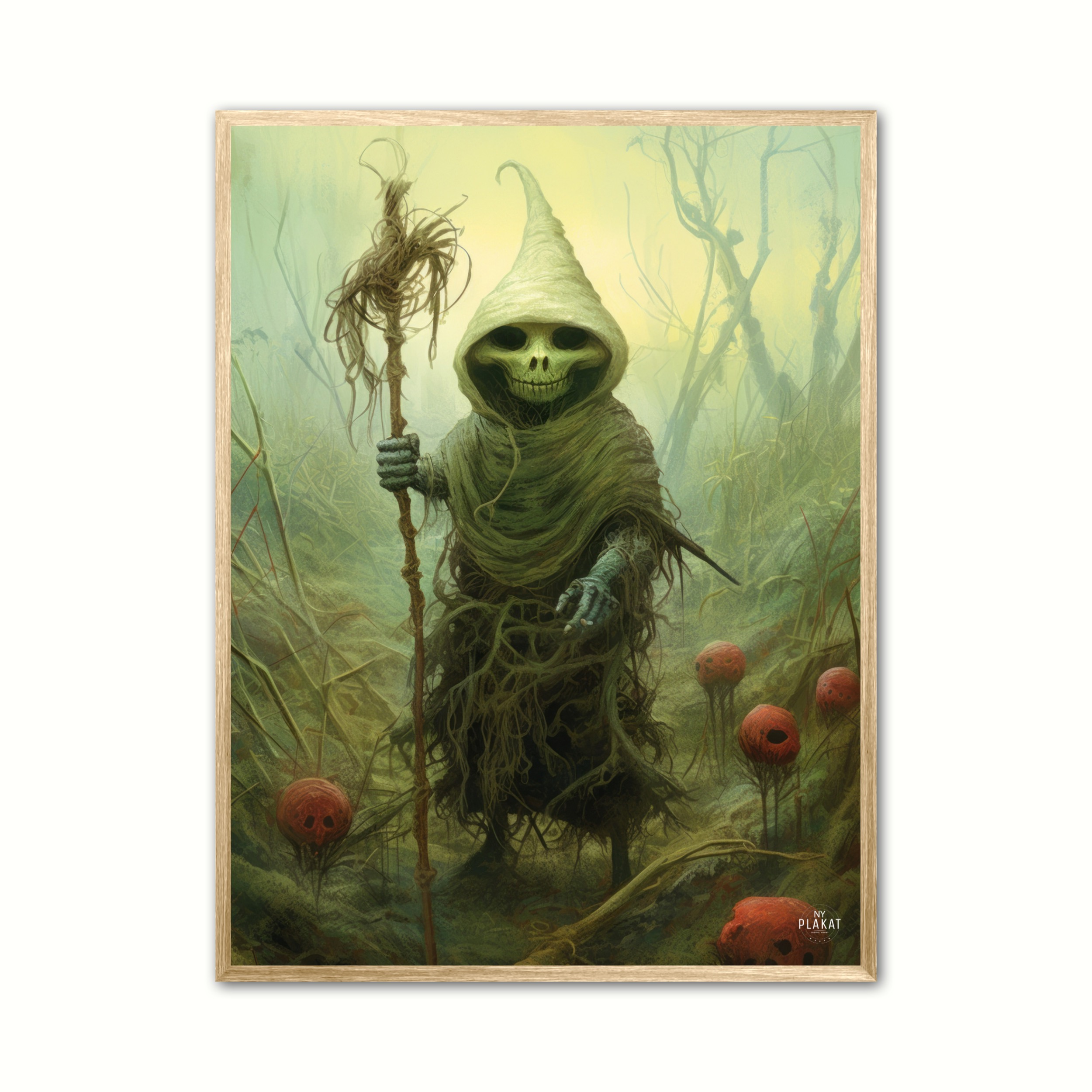 Grøn The Spooky Green Trickster Fantasi Plakat - Ny Plakat Plakater