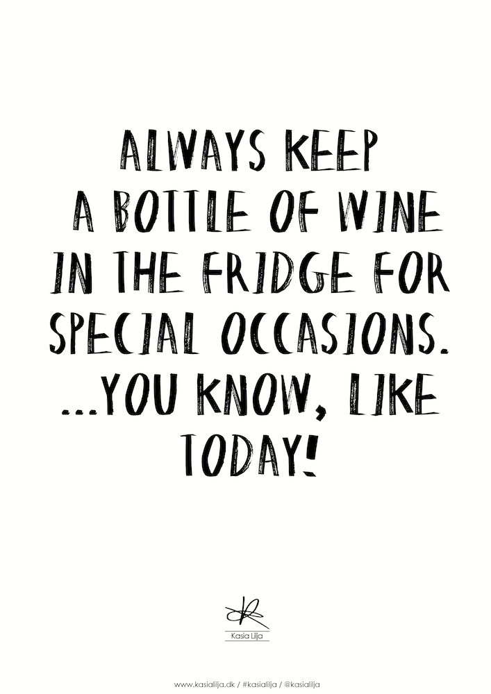 Kort Wine Plakat - Kasia Lilja Plakater  - 5710495006665