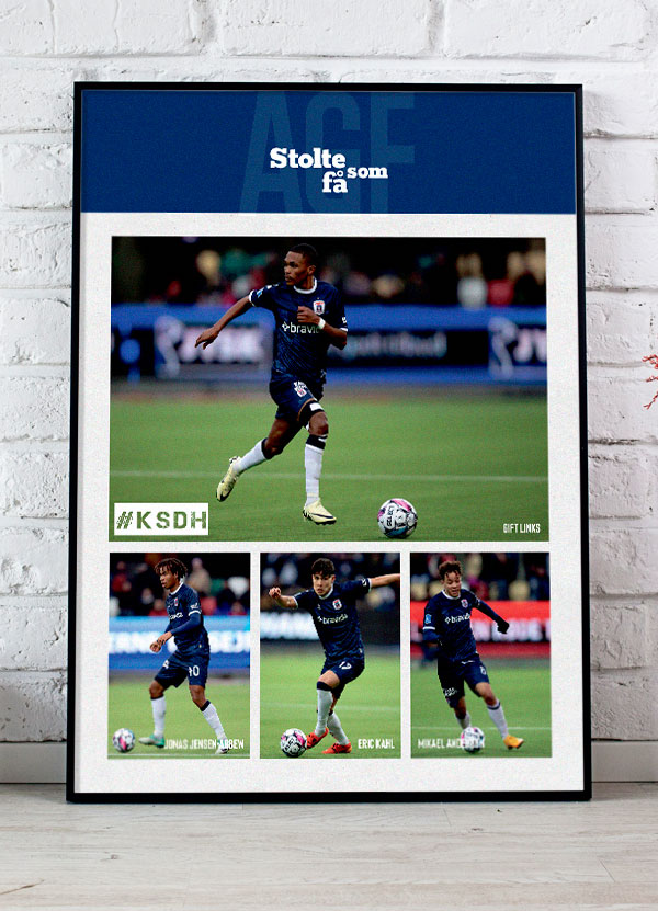 Agf Plakat Spillere 199 - Det Bedste Hjem Plakater