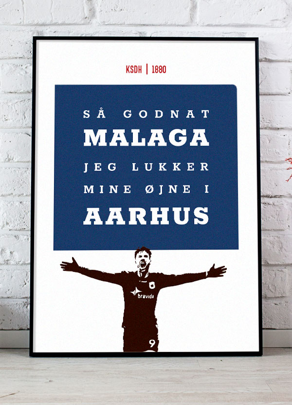 Agf Plakat Malaga Patrick 199 - Det Bedste Hjem Plakater